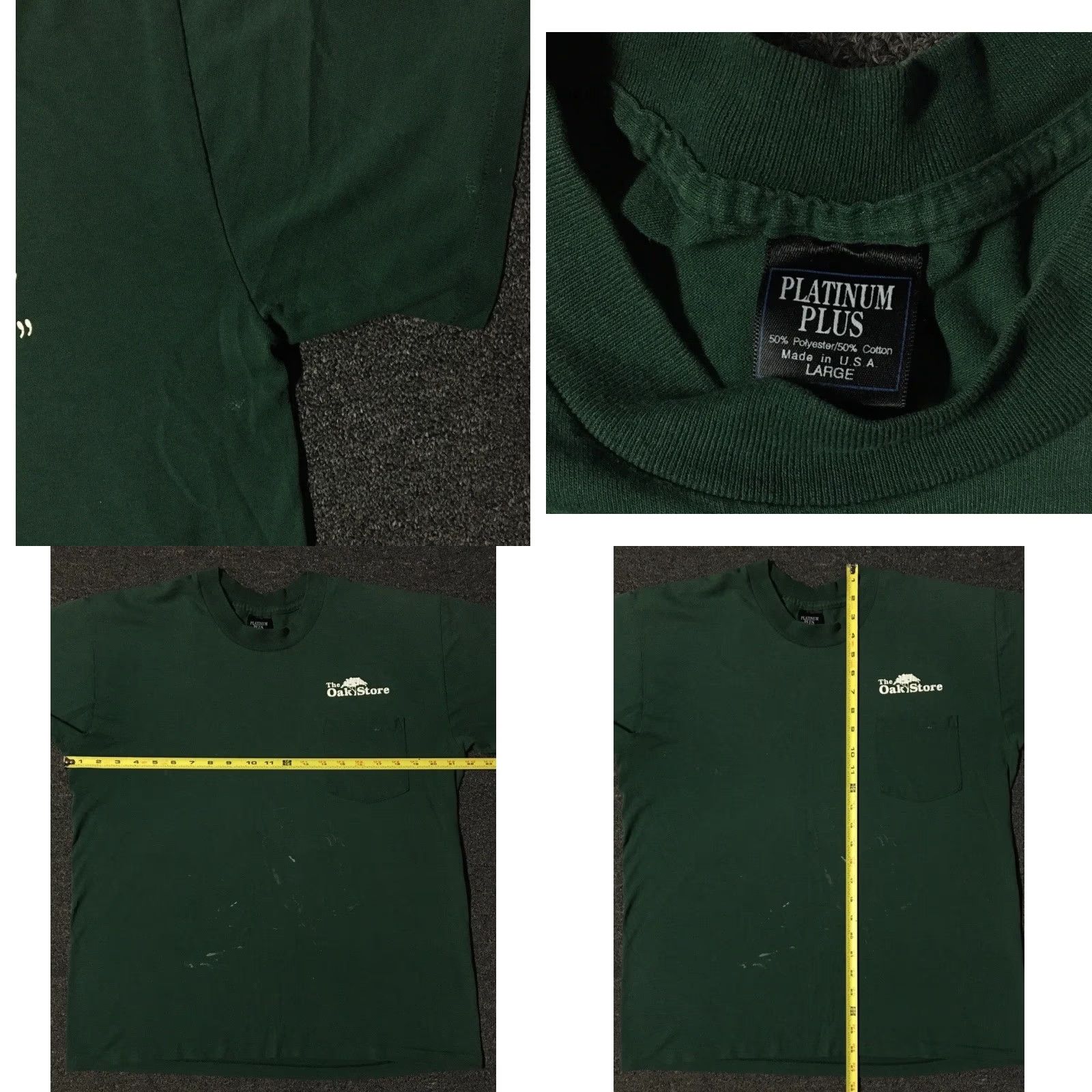 Thrasher VINTAGE 90s Faded Distress Oak Store Shirt S/M Thrashed Grunge Biker Skate Surf 80s Mens Green T-Shirt Single Stitch USA Made Size US S / EU 44-46 / 1 - 9 Thumbnail