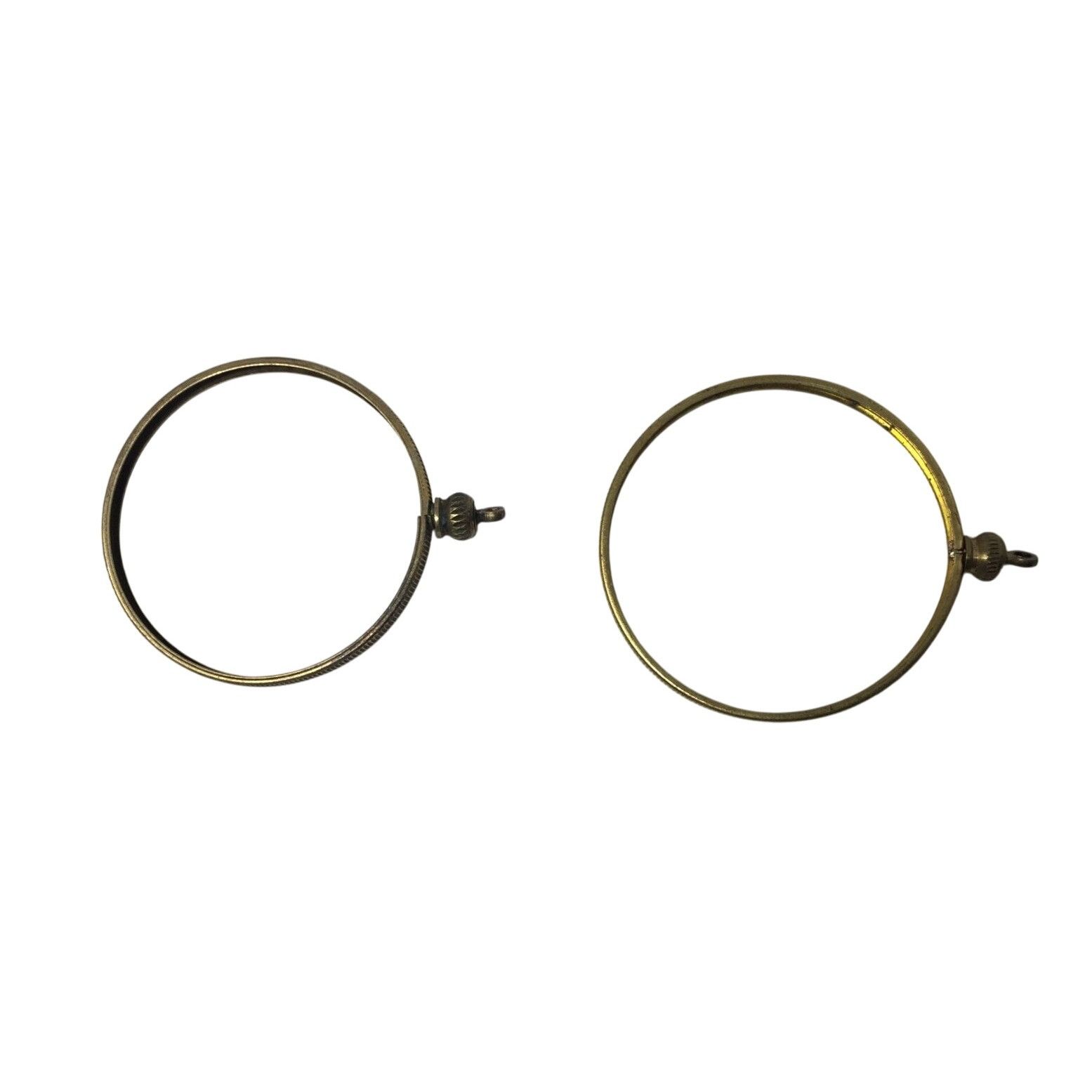 Other Two (2) Vintage Round Gold Tone Open Bezels/Pendants Size ONE SIZE - 2 Thumbnail
