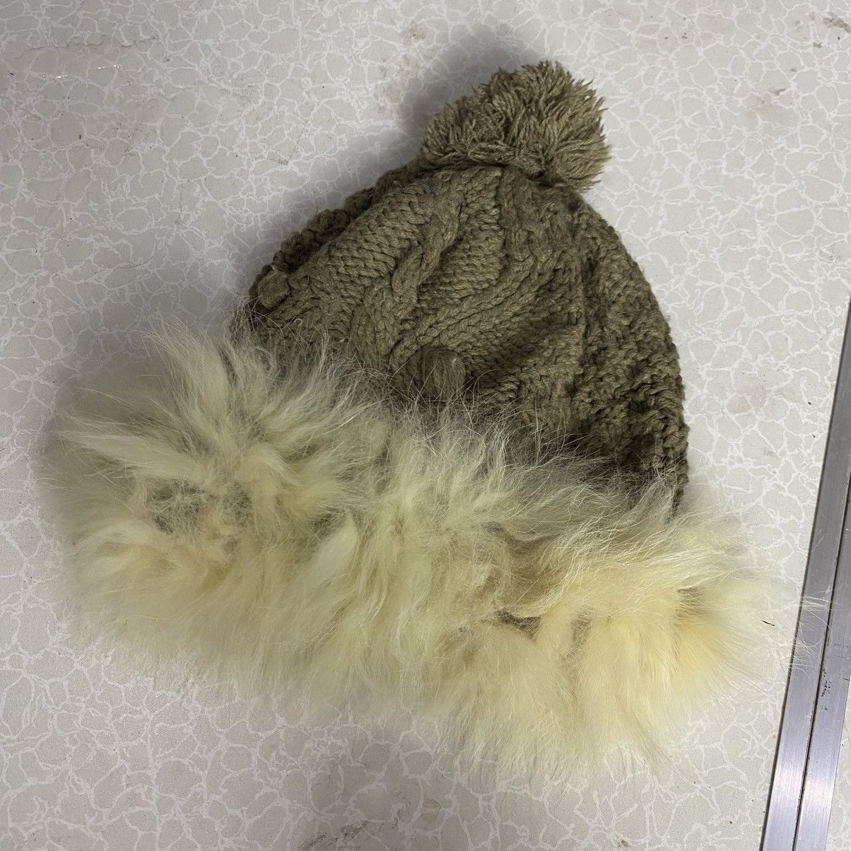 Japanese Brand × Vintage 2000s y2k mohair fur faux fuzzy angora beanie hats Size ONE SIZE - 5 Thumbnail