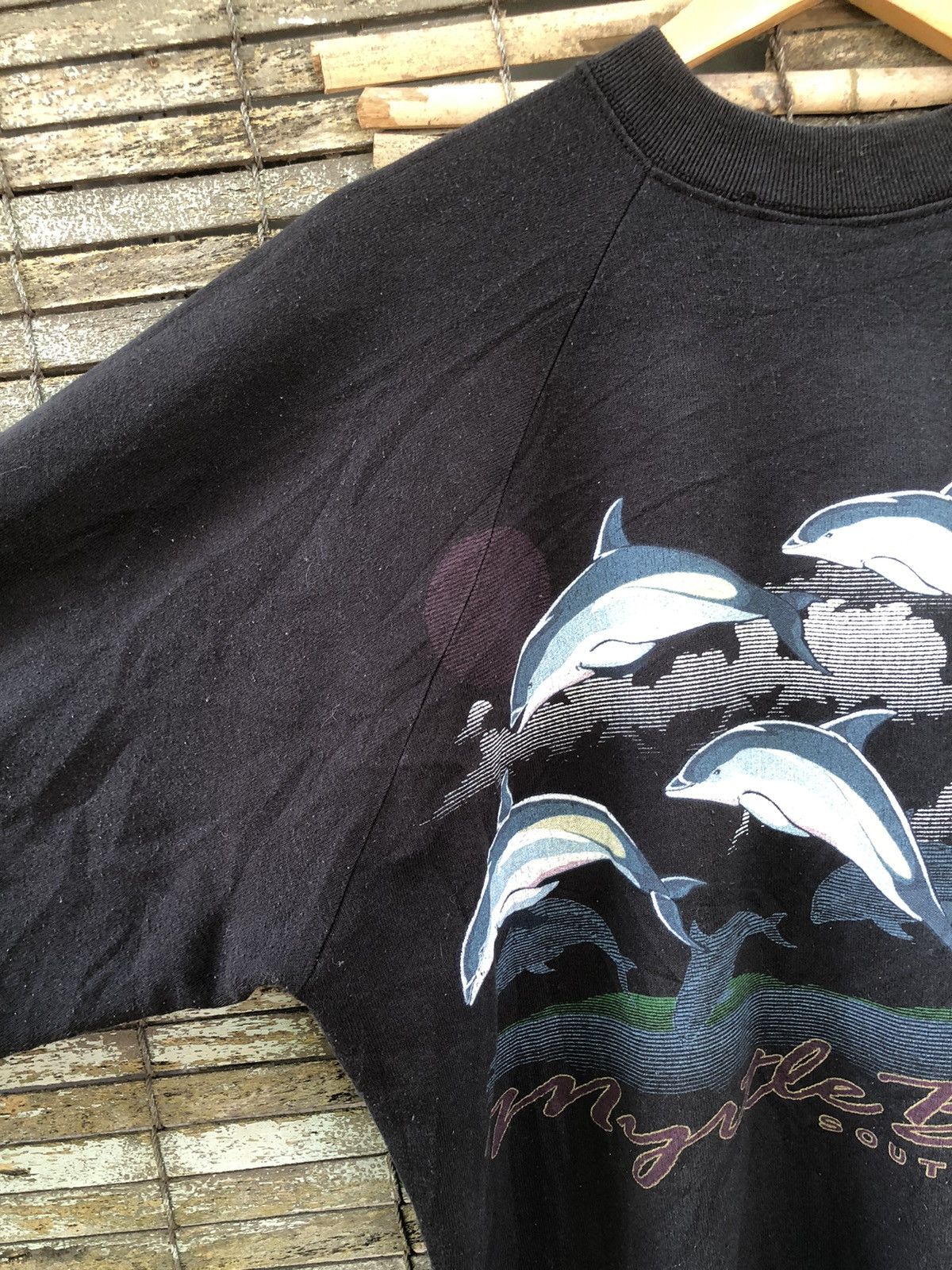 Japanese Brand × Vintage 💥Vintage 90s💥Myrtle Beach Dolphins Mirror Printed Sweatshirt Size US XL / EU 56 / 4 - 12 Thumbnail