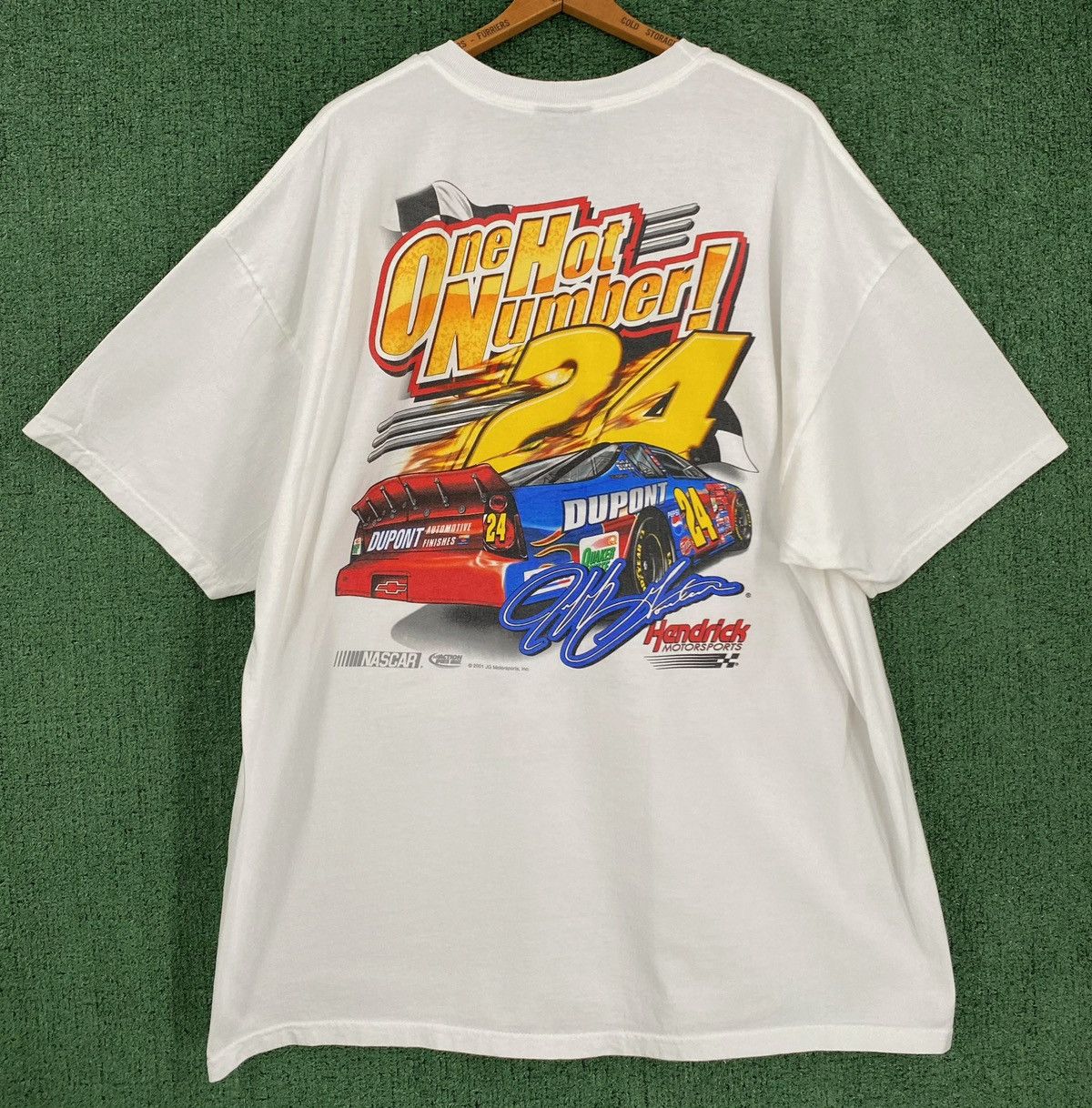 Chase Authentics VTG Nascar Jeff Gordon Burnin Track Double Sided T-Shirt 2XL Size US XXL / EU 58 / 5 - 6 Thumbnail