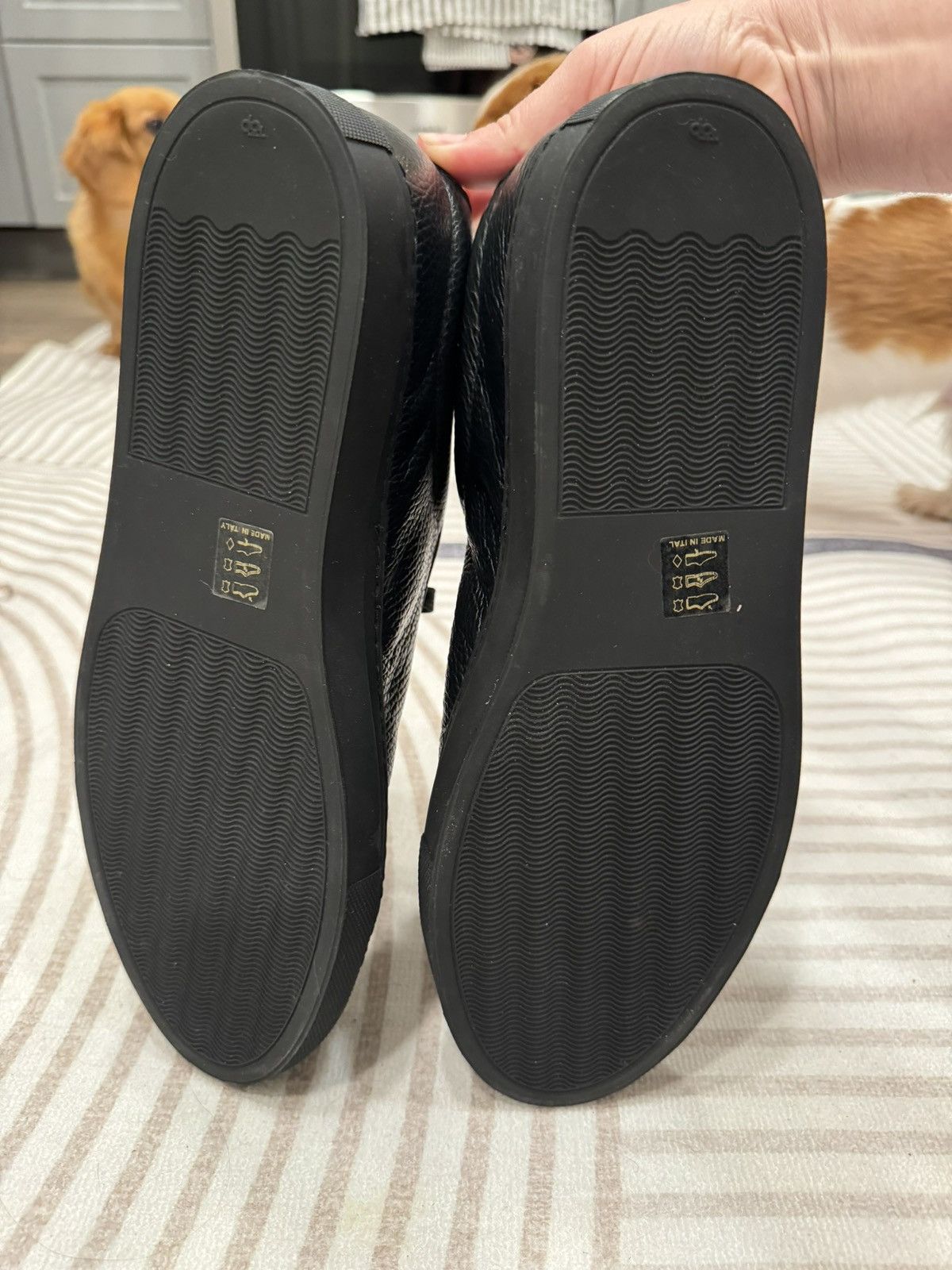 Reiss NEW Reiss Luca Pebbled black leather trainers EU45/US12/UK11 Size US 12 / EU 45 - 6 Thumbnail
