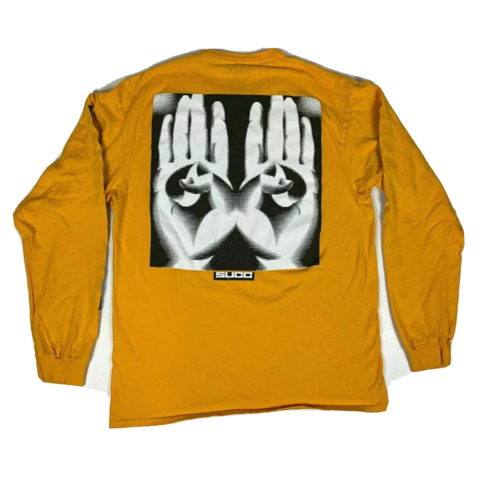 Vintage Succ International Men’s Long Sleeve T-Shirt Crew Neck Sz L Mustard Yellow Graphic Logo 100% Cotton Double-Sided Vintage? Size US L / EU 52-54 / 3 - 2 Thumbnail