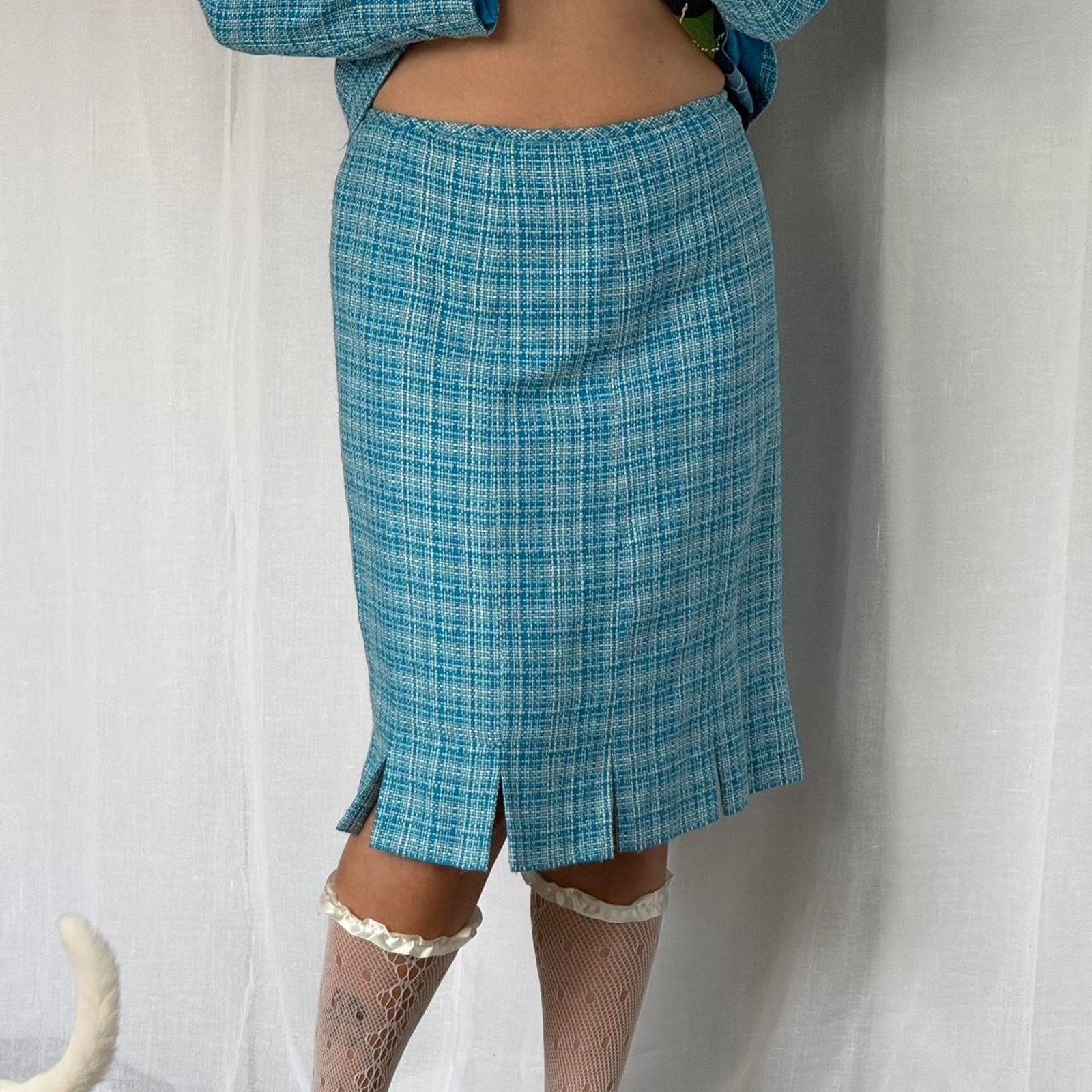 Vintage 💎 Vintage 90’s Le Suit Tweed Skirt Set 💎 Size L / US 10 / IT 46 - 3 Thumbnail