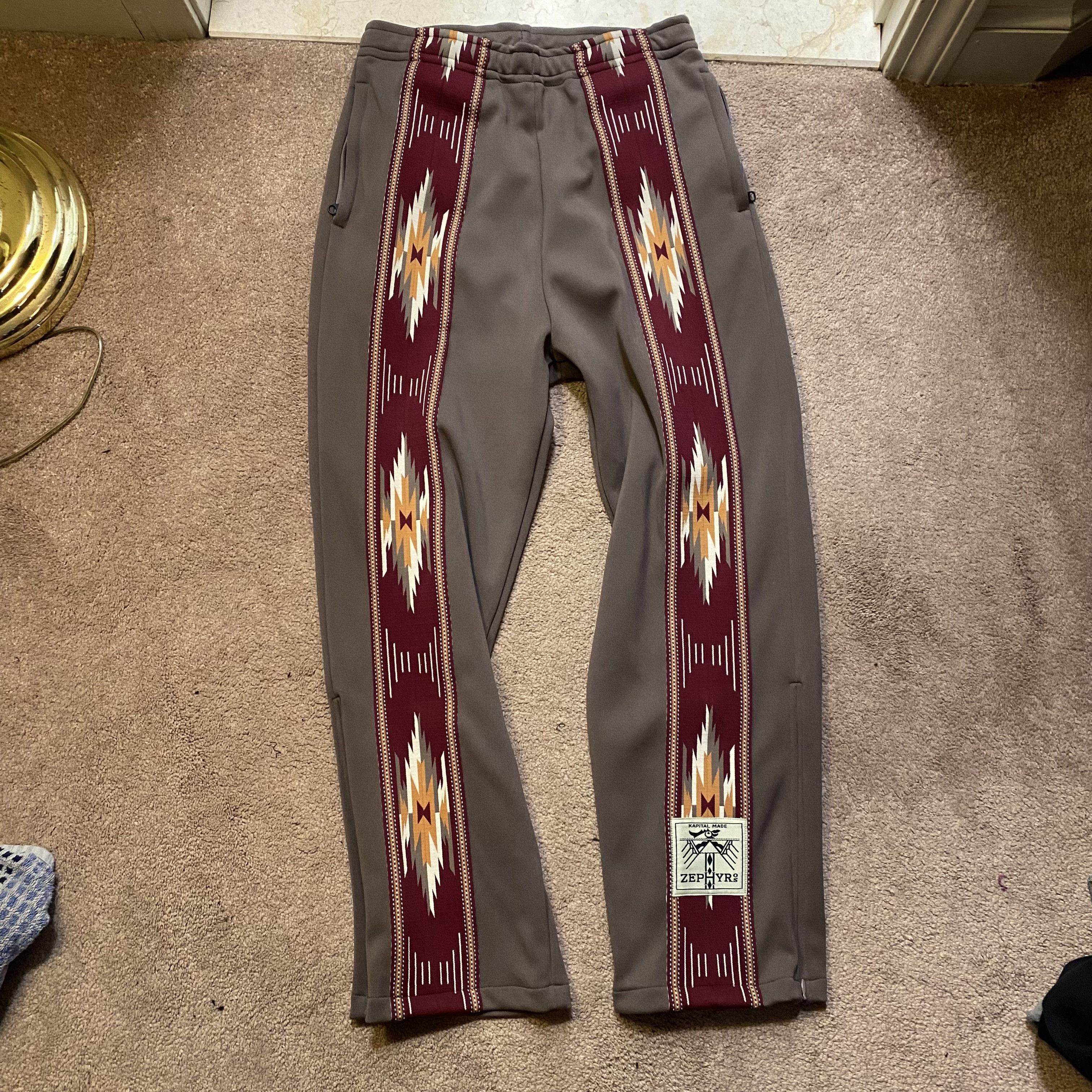 image of Kapital Track Pant Size 1 in Brown, Men's