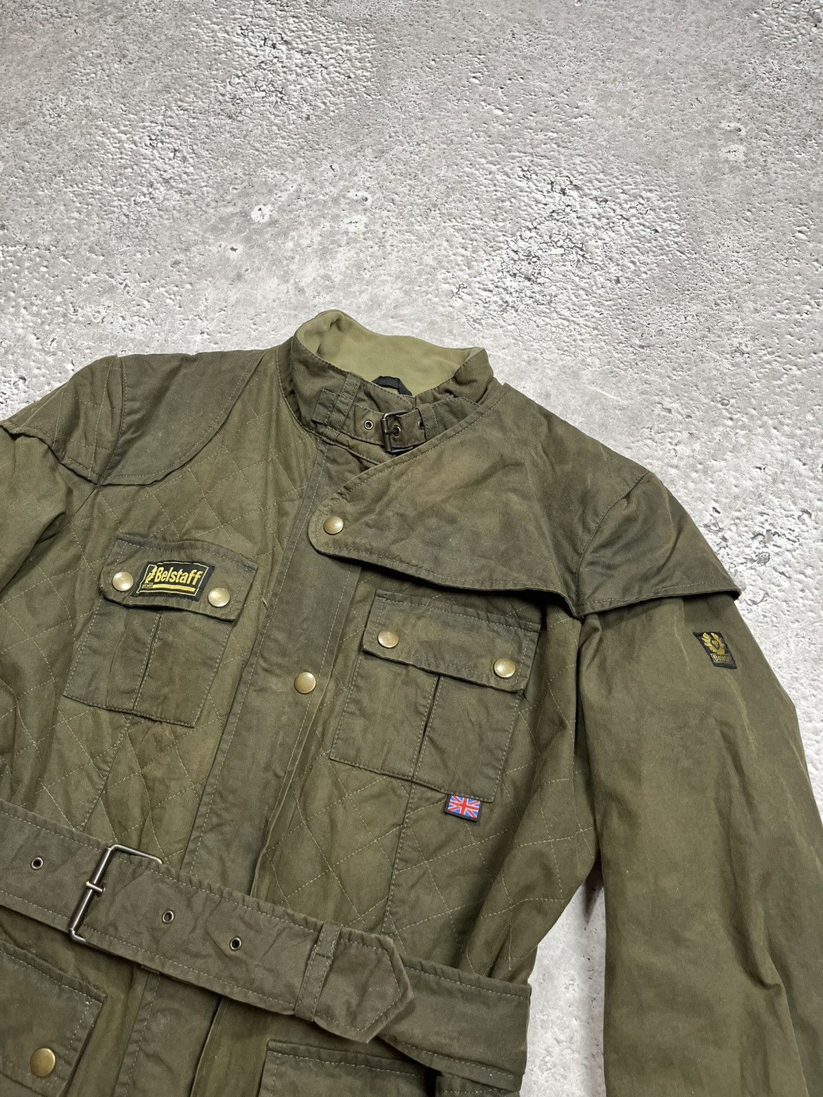 Belstaff Belstaff Gold Label Waxed Cotton Biker Jacket Olive 48 Size US M / EU 48-50 / 2 - 18 Thumbnail