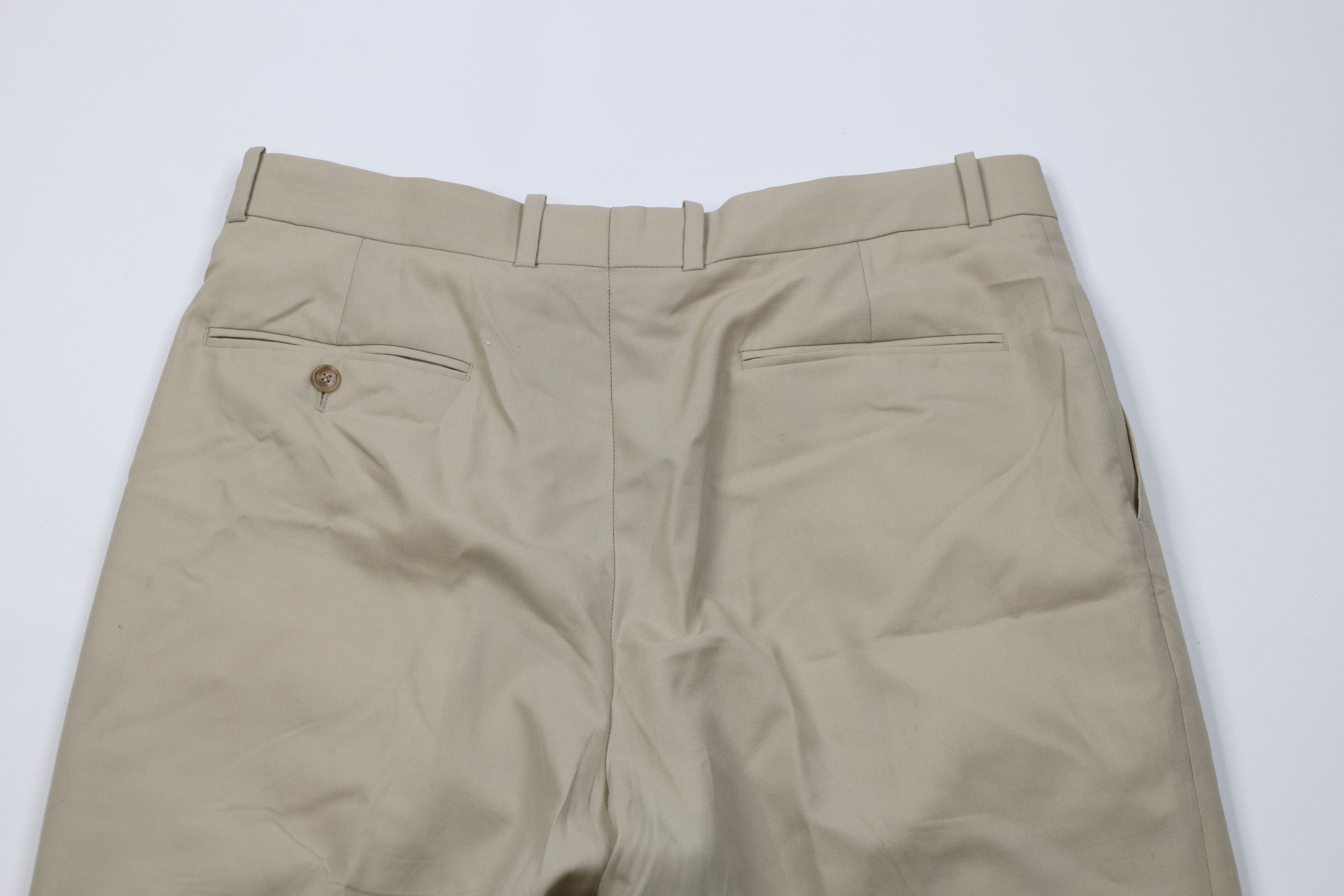 Pierre Balmain Vintage 90s Pierre Balmain Wool Knit Wide Leg Chino Pants Size US 35 - 11 Thumbnail
