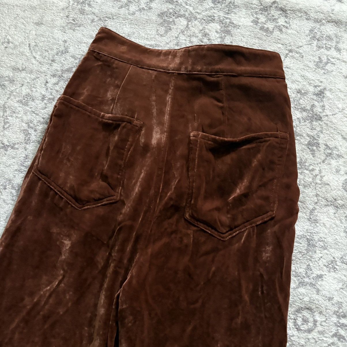 Rick Owens Rick Owens FW22 Velvet Bolan Bootcut Pants Brown | Size 25 Size US 26 / EU 42 - 8 Thumbnail