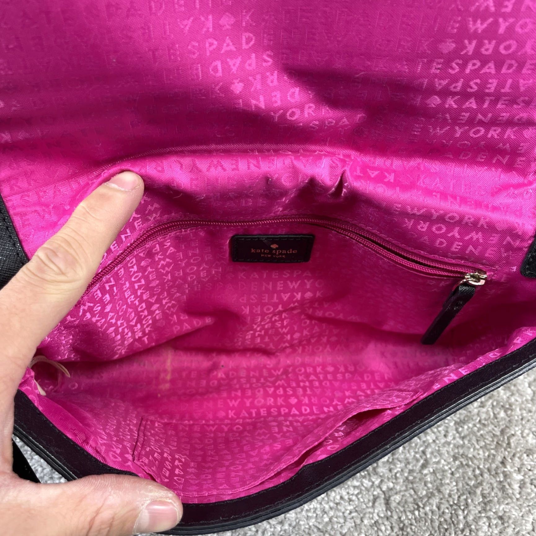 Vintage Kate Spade New York Bag Womens Medium Black Leather Inner Pocket Chain Shoulder Strap Size ONE SIZE - 7 Thumbnail