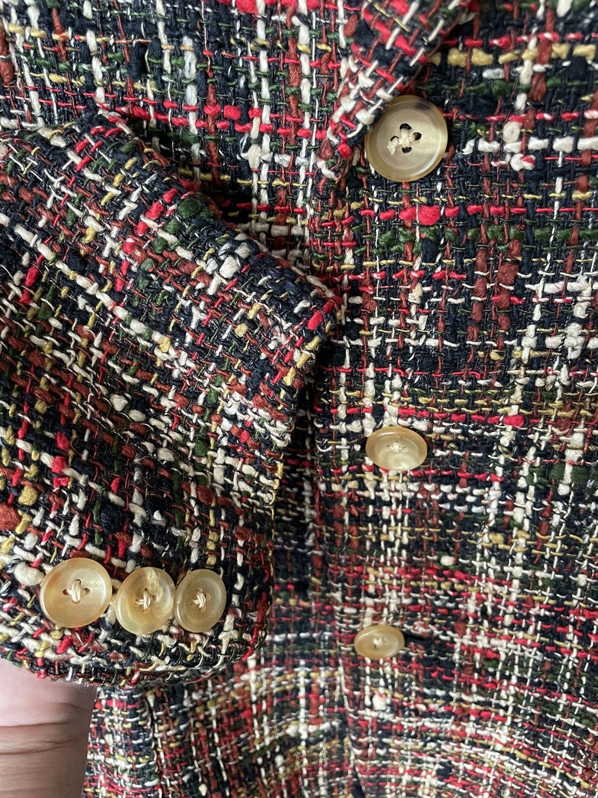 Yohji Yamamoto 80’s Pour Homme Silk-Linen Tweed Sport Coat Size US S / EU 44-46 / 1 - 3 Thumbnail
