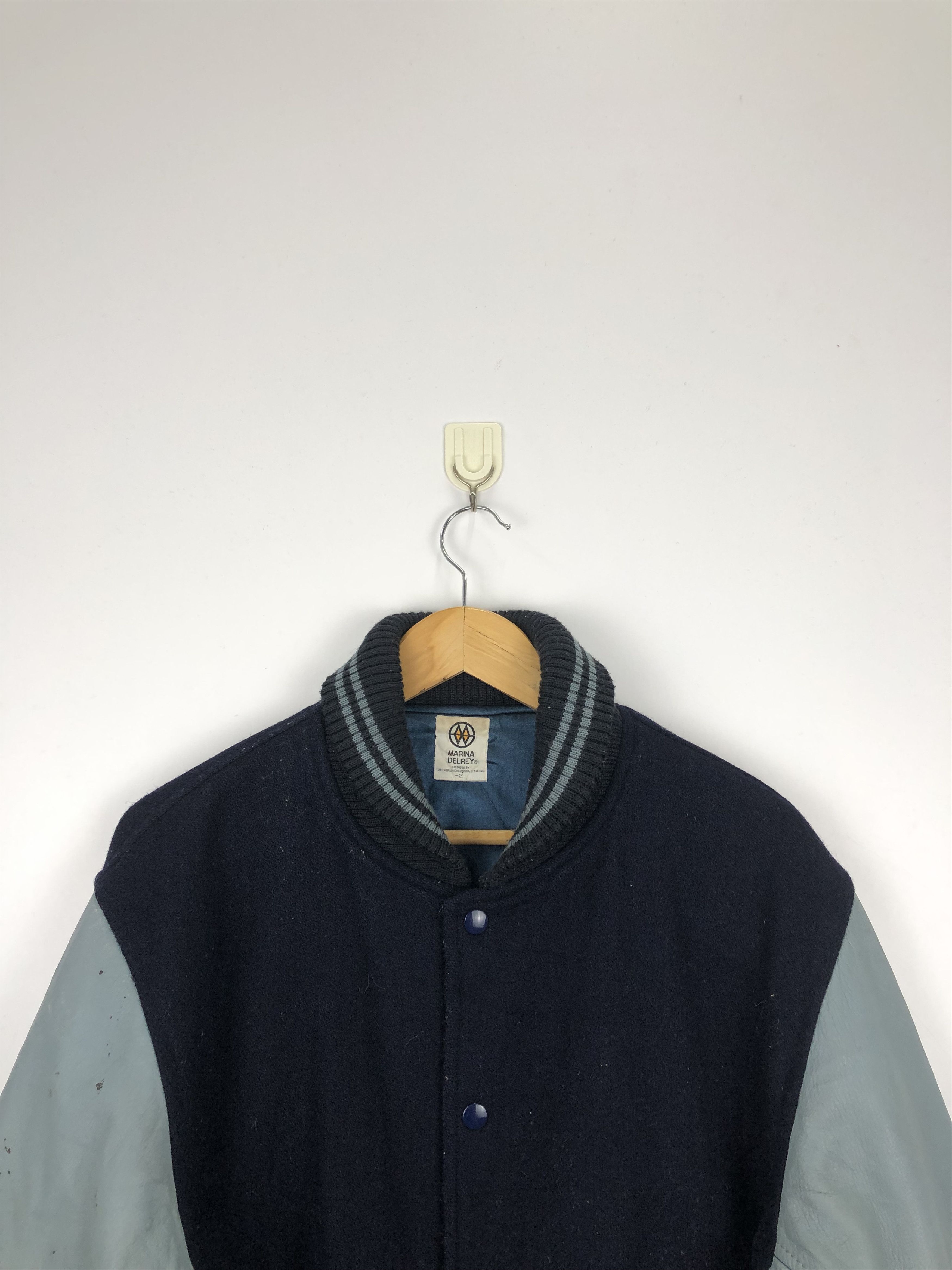 Vintage Vintage 90s Marina Delrey Wool Varsity Jacket V0444 Size US M / EU 48-50 / 2 - 2 Thumbnail