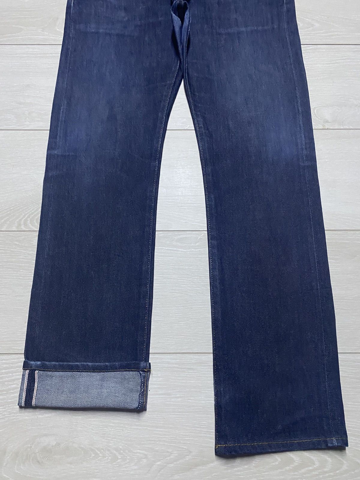 Undercover × Uniqlo Vintage Uniqlo Selvedge Blue wash Distressed Slim Fit Jeans Size US 35 - 5 Thumbnail