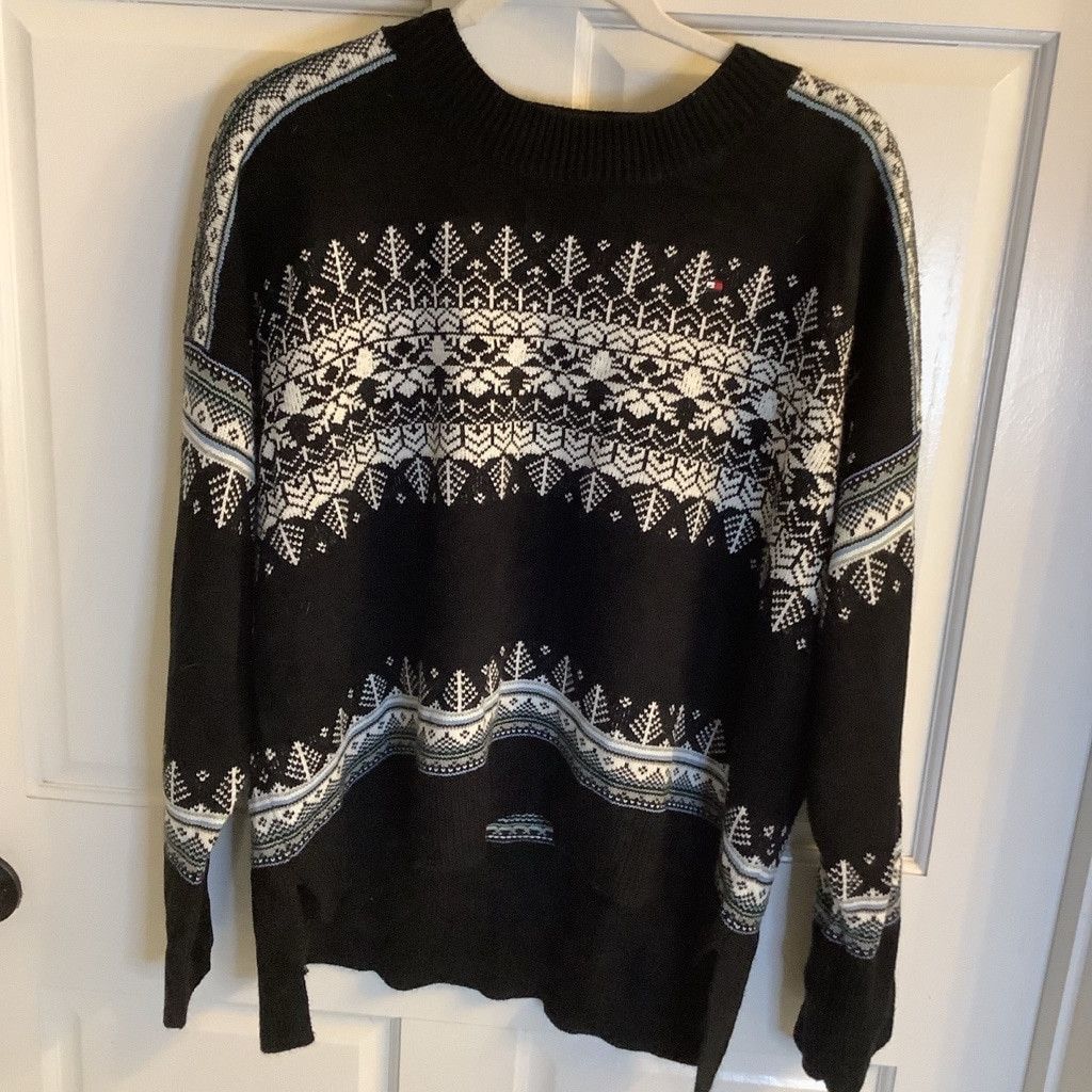 Tommy Hilfiger Unisex Tommy Hilfiger Black & White Sweater Size L Size L / US 10 / IT 46 - 1 Thumbnail