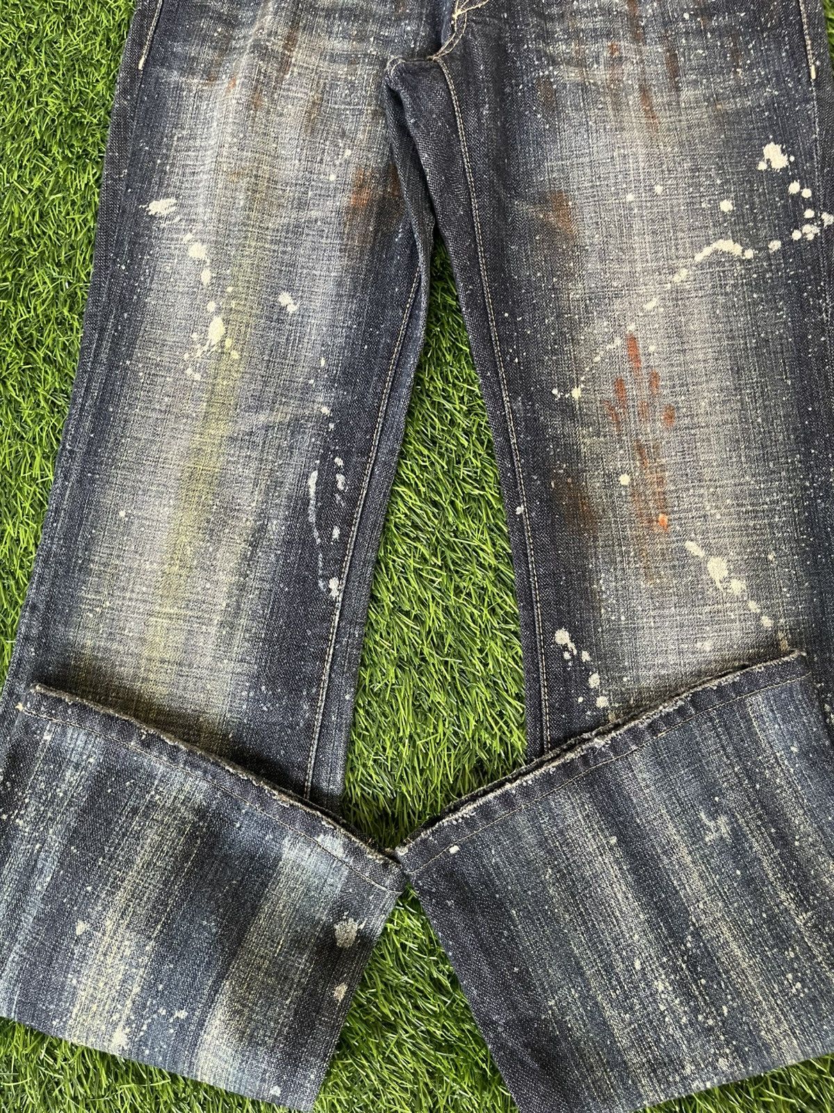 Parasuco Vintage🔥PARASUCO🔥Bootcut Rusty Blue Paint Denim Punk Size US 31 - 11 Thumbnail