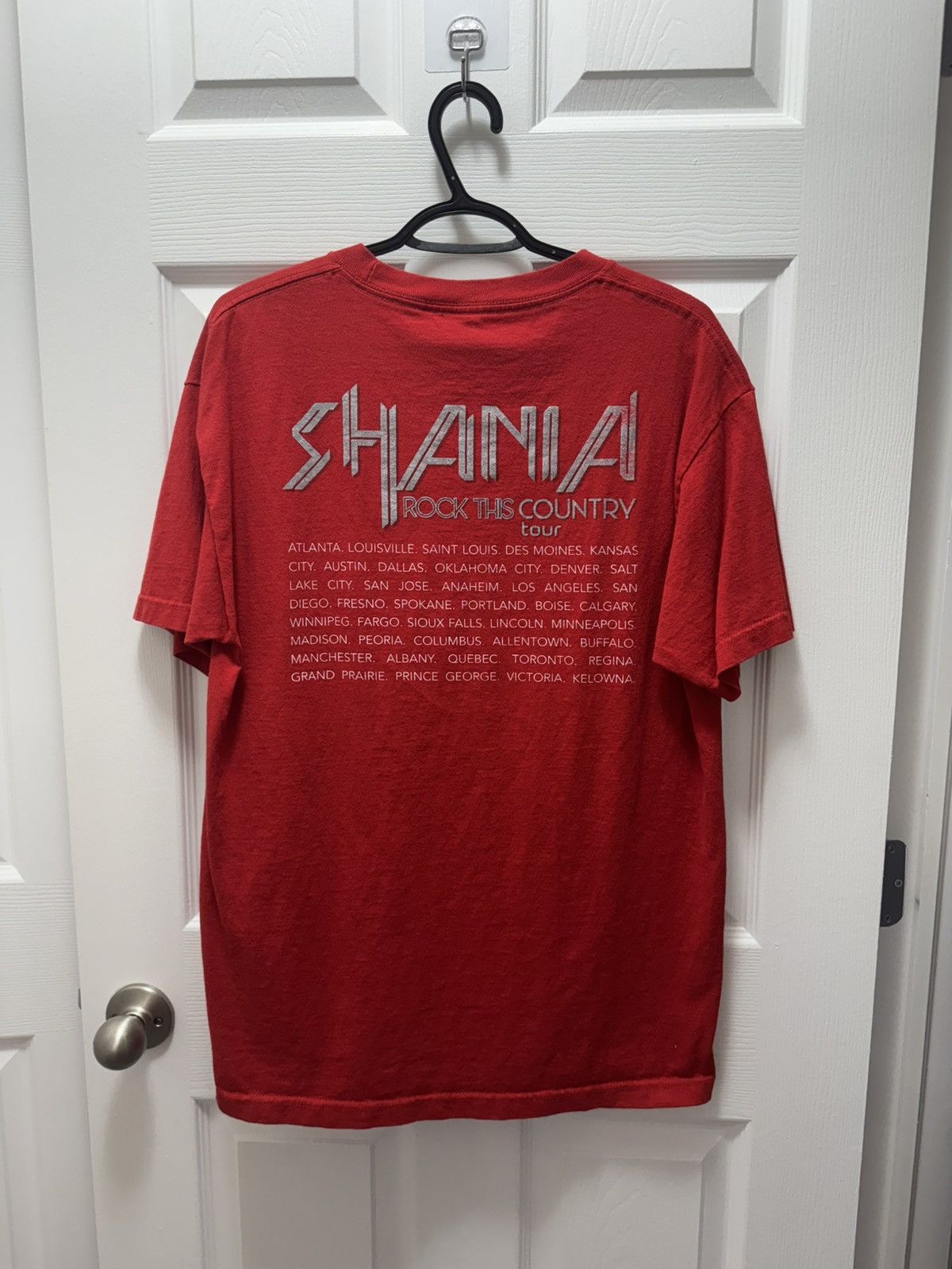 Alstyle × Band Tees × Vintage Alstyle Shania Twain Rock Country Tour Vintage Red Merch Size US M / EU 48-50 / 2 - 2 Thumbnail