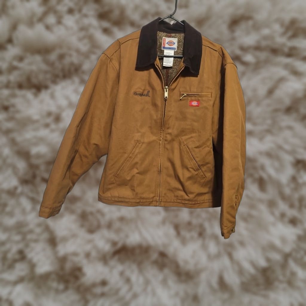 Dickies Detroit Style Blanket Lined Canvas Chore Jacket Size XL Vintage