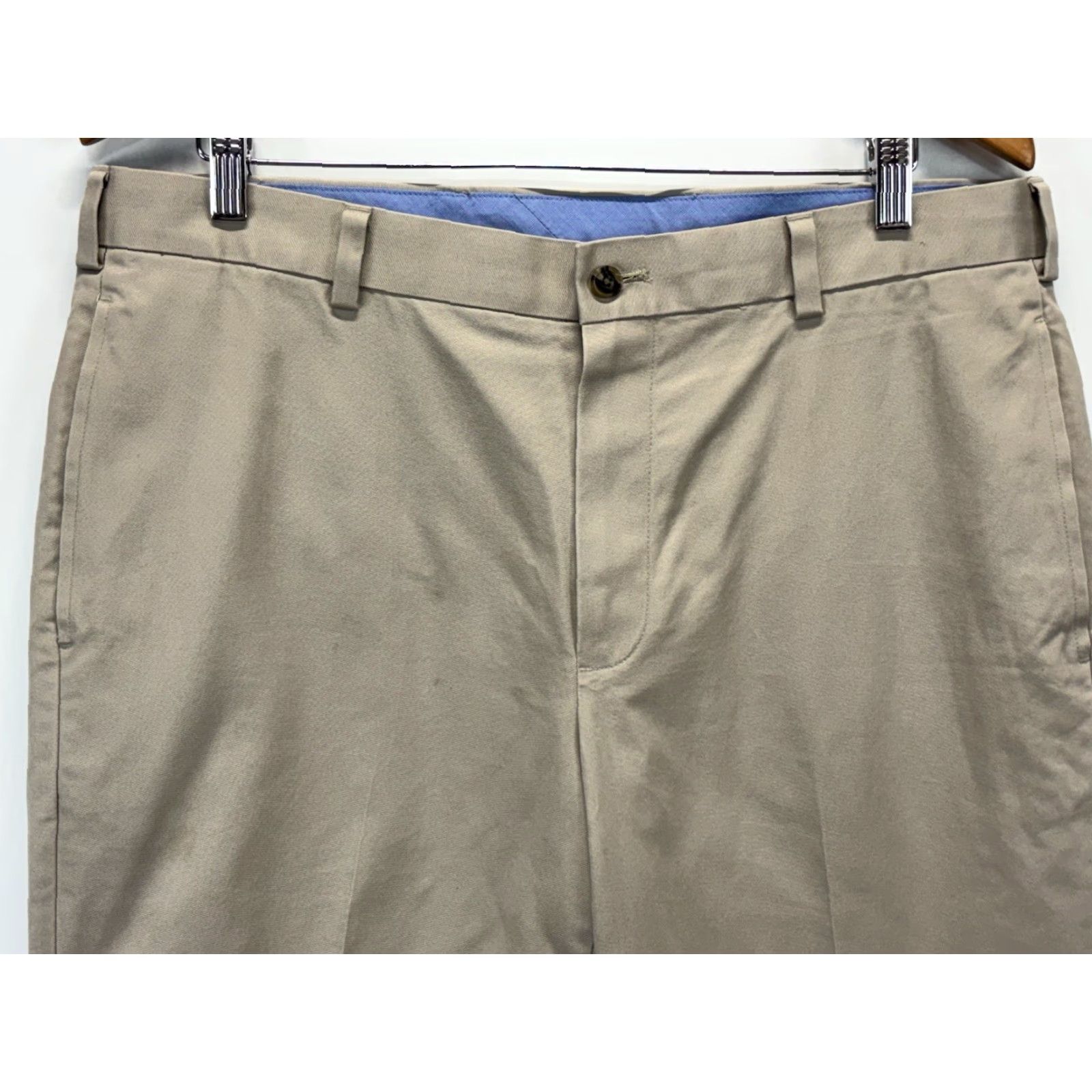 Brooks Brothers VINTAGE Brooks Brothers Lightweight Chino Pants Adult Regular 36x30 Tan Flat Front Mens Size US 36 / EU 52 - 2 Thumbnail