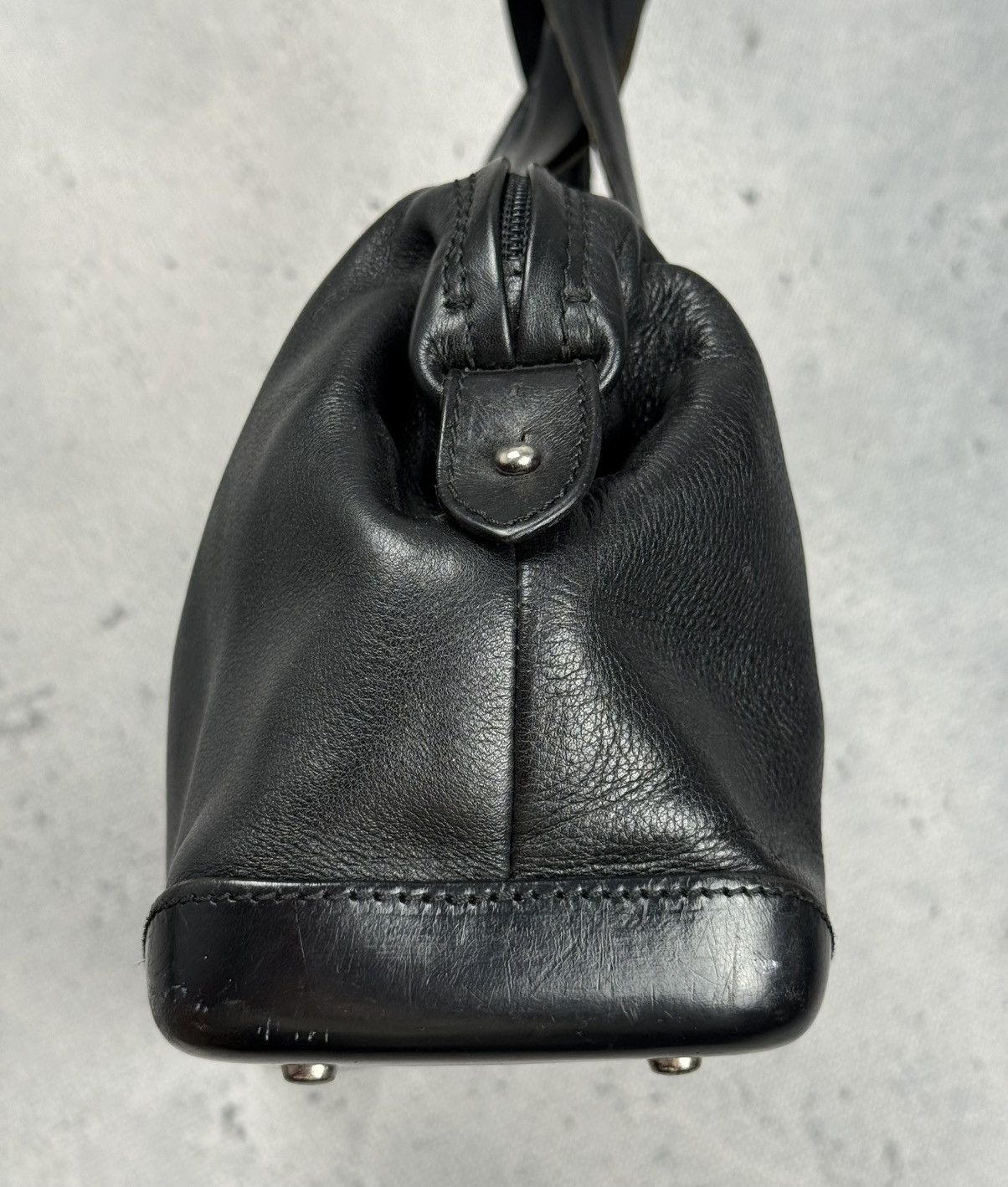 Other Plinio Visona Black Italian Leather Mini Boston Satchel Bag Size ONE SIZE - 6 Thumbnail