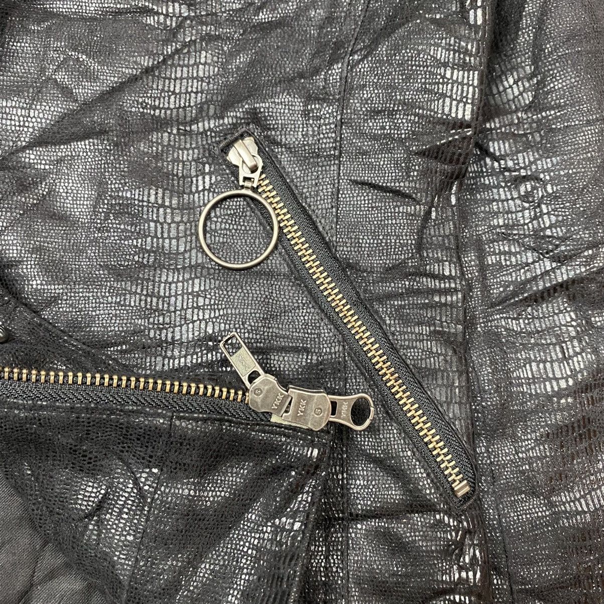 Black Peace Now For Men (B.P.N) Snakeskin Leather Jacket
