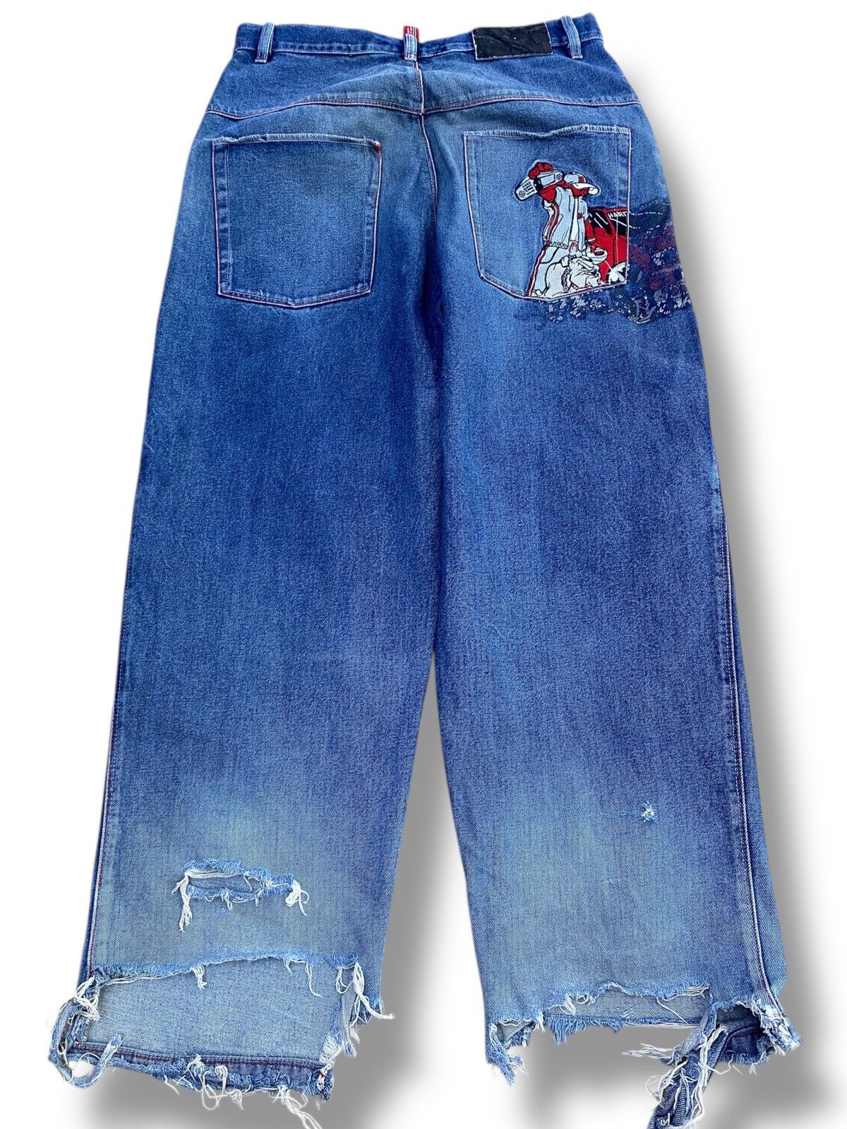 Japanese Brand Japanese Brand Acid Blue Wash Style Baggy Jeans Size US 32 / EU 48 - 3 Thumbnail