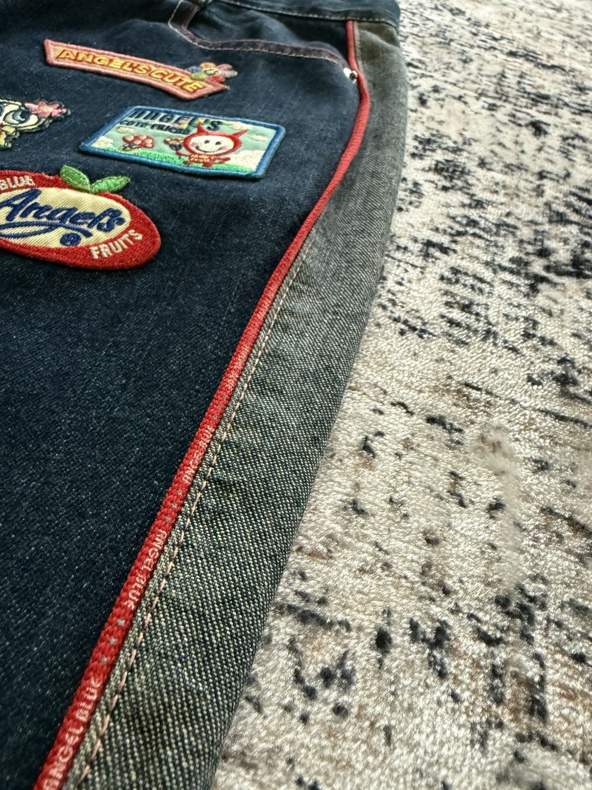 Hysteric Glamour 2000s Angel Blue Kawaii Side Panel Patched Flared Jeans Y2K Size US 28 / EU 44 - 11 Thumbnail