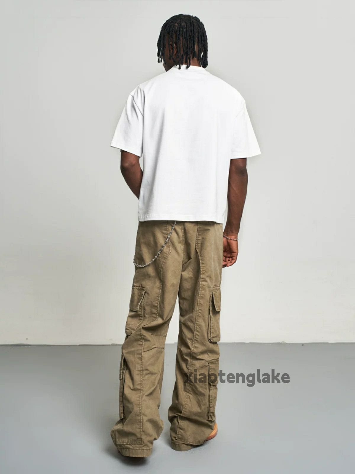 Designer × Japanese Brand × Vintage washed faded patchwork skate hiphop flared cargo pants Size US 33 - 4 Thumbnail