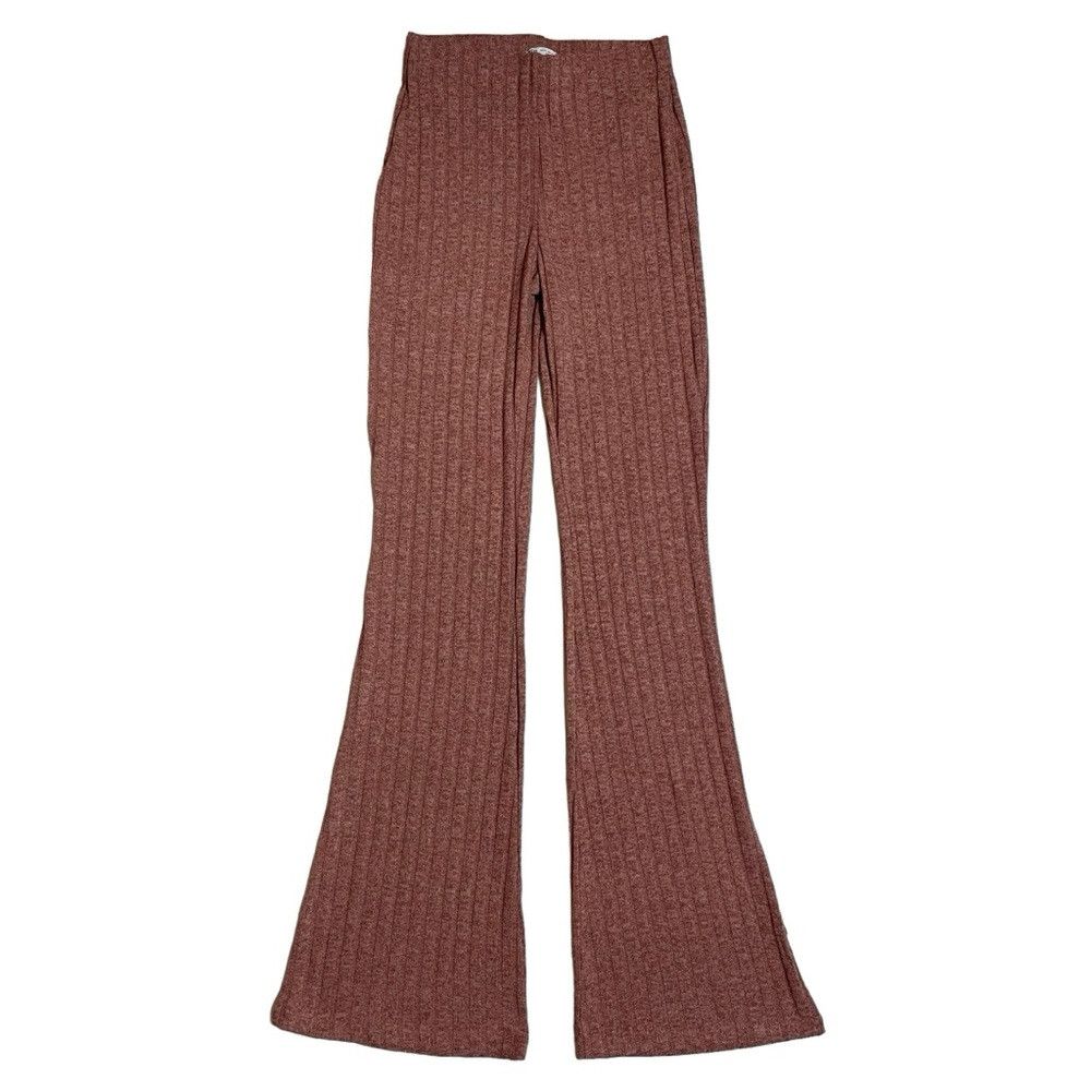 Zara NWT New Zara Ribbed Knit Flare Pants Size S Size 28" / US 6 / IT 42 - 2 Thumbnail