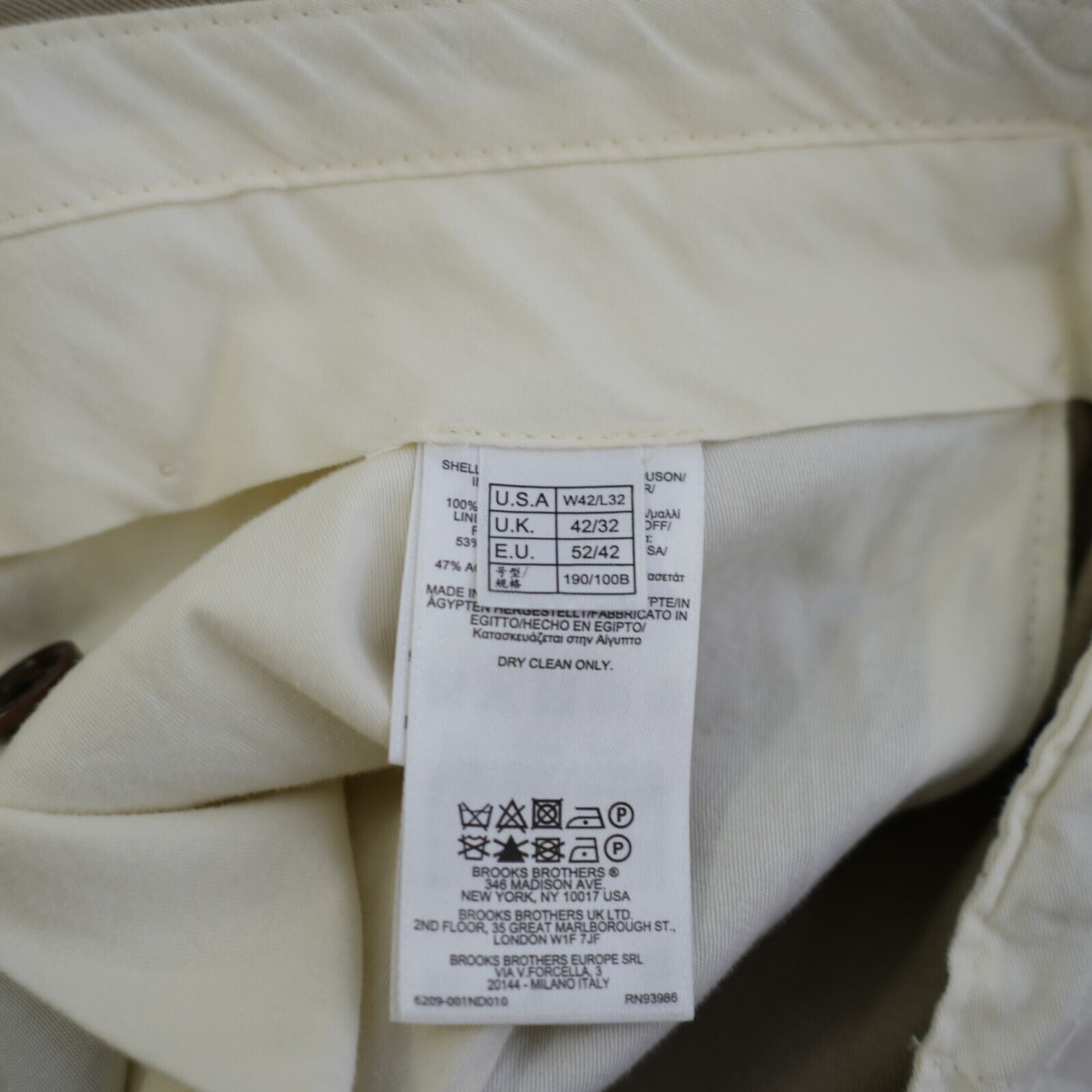 Brooks Brothers Brooks Brothers Madison Fit Tan Wool 42/32 Dress Pants High Size 42R - 6 Thumbnail