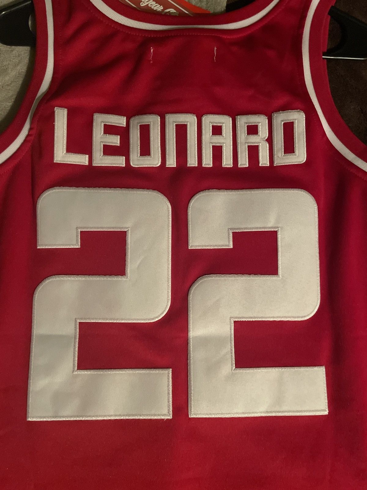Other New Men’s medium Red Kawwhi Leonard HGC basketball jersey Size US M / EU 48-50 / 2 - 2 Thumbnail