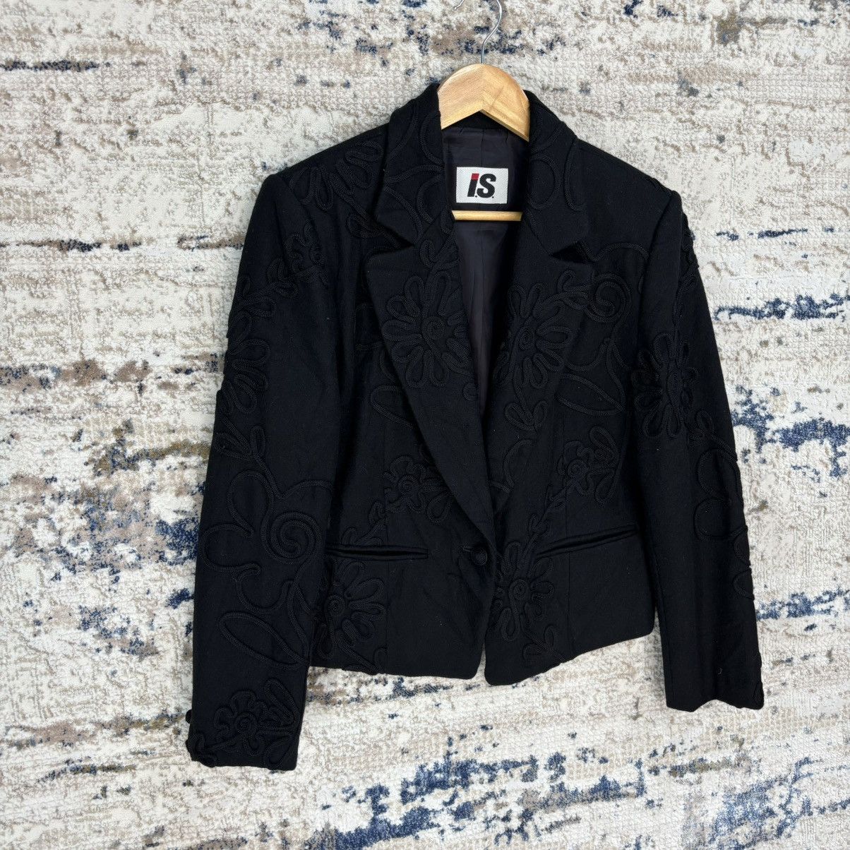 Issey Miyake ISSEY MIYAKI I.S Embroidered Pattern Wool Jacket Size US M / EU 48-50 / 2 - 4 Thumbnail