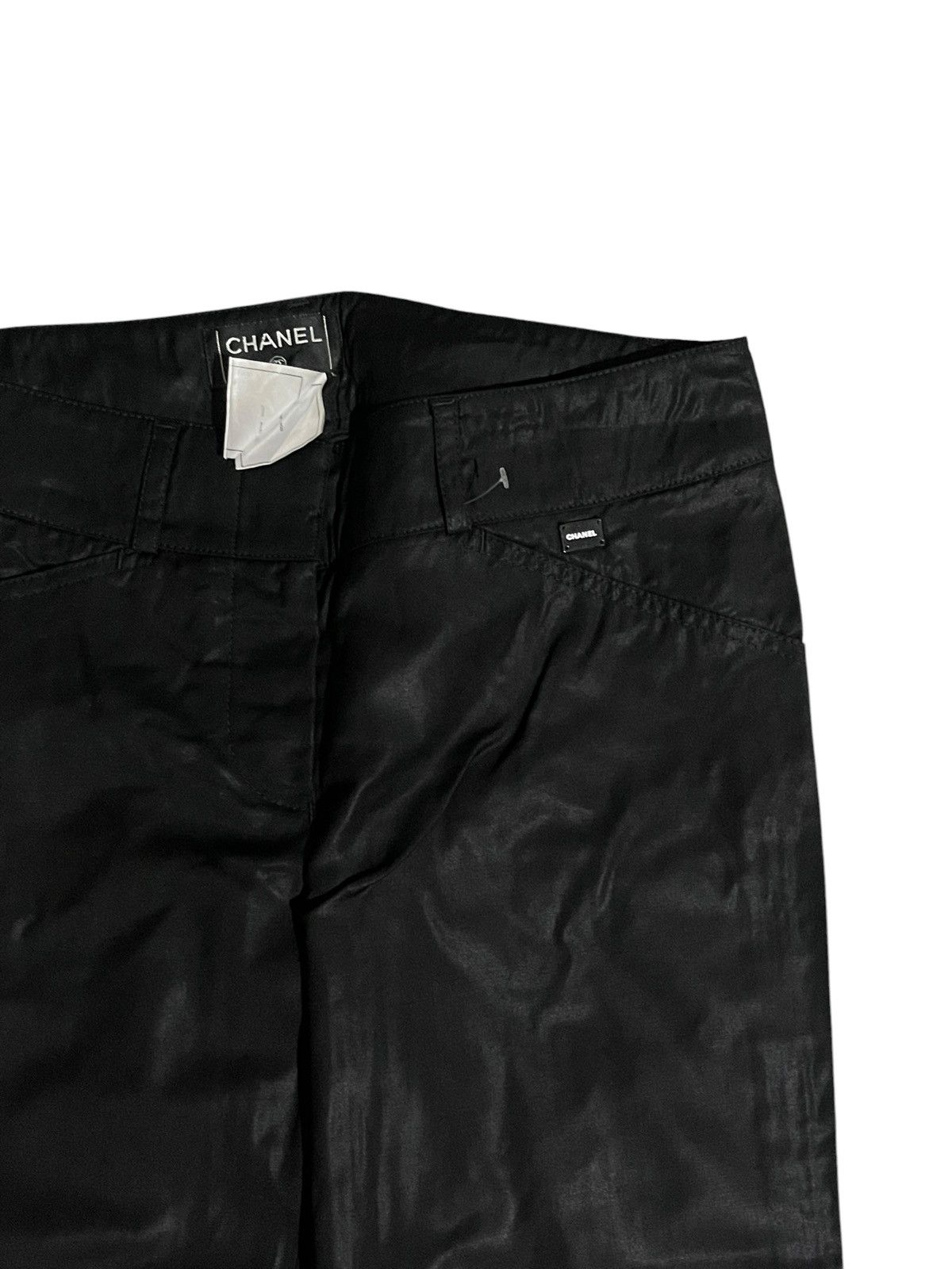Chanel Chanel 2005 Runway Shinny Wool Pants Ruched Ankle Logo Size 30" / US 8 / IT 44 - 5 Thumbnail