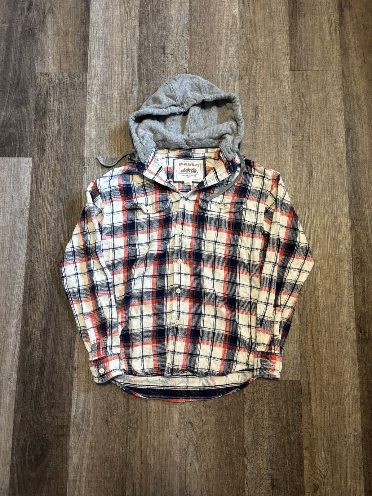 American Eagle Outfitters American Eagle Flannel Shirt Hoodie Size US S / EU 44-46 / 1 - 1 Thumbnail