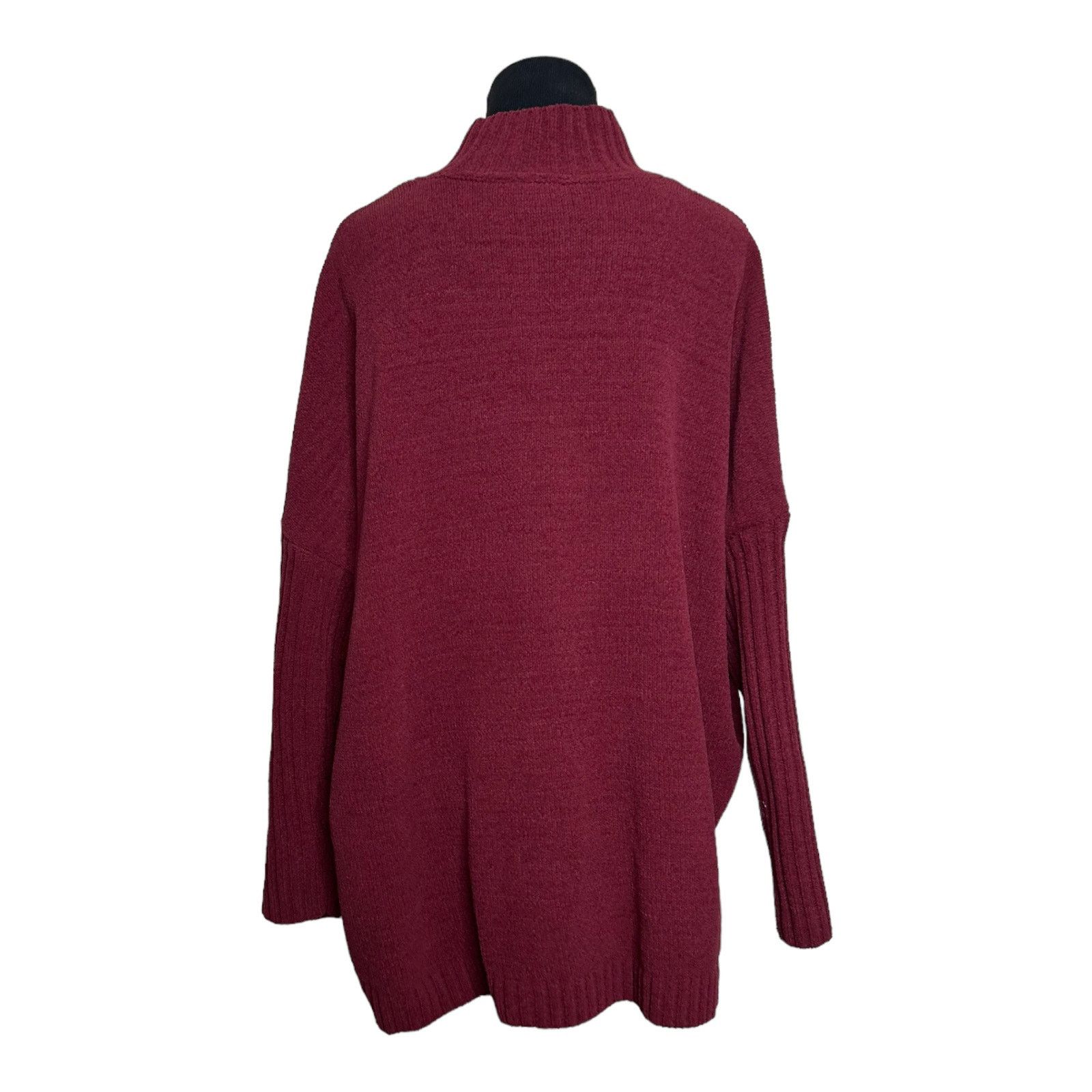 J. Jill J. Jill Chenille red high neck tunic sweater size LP Size L / US 10 / IT 46 - 12 Thumbnail