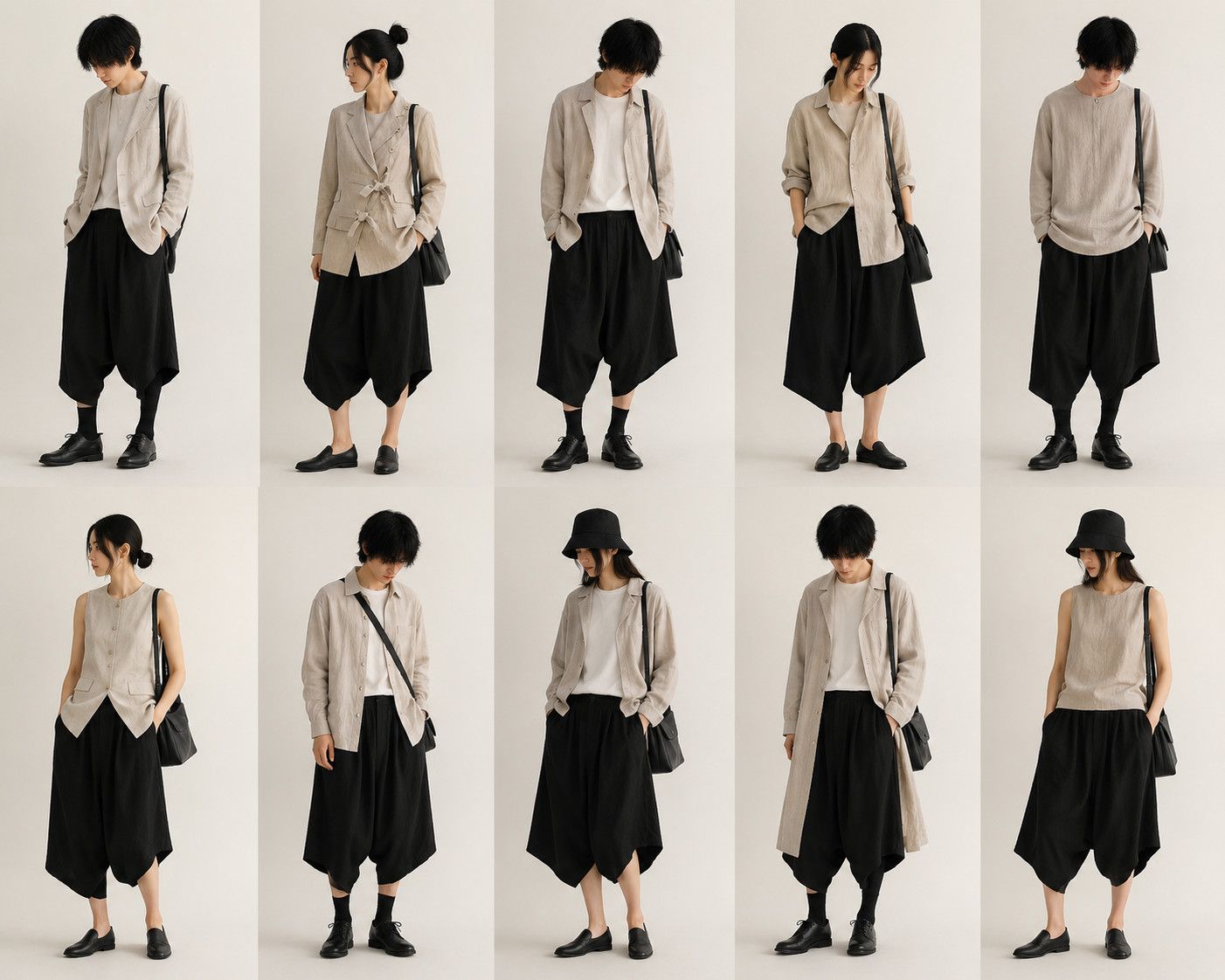 Yohji Yamamoto Yohji Yamamoto - Linen 2Way Low Crotch Cropped Skirt Pants Size 32" / US 10 / IT 46 - 7 Thumbnail