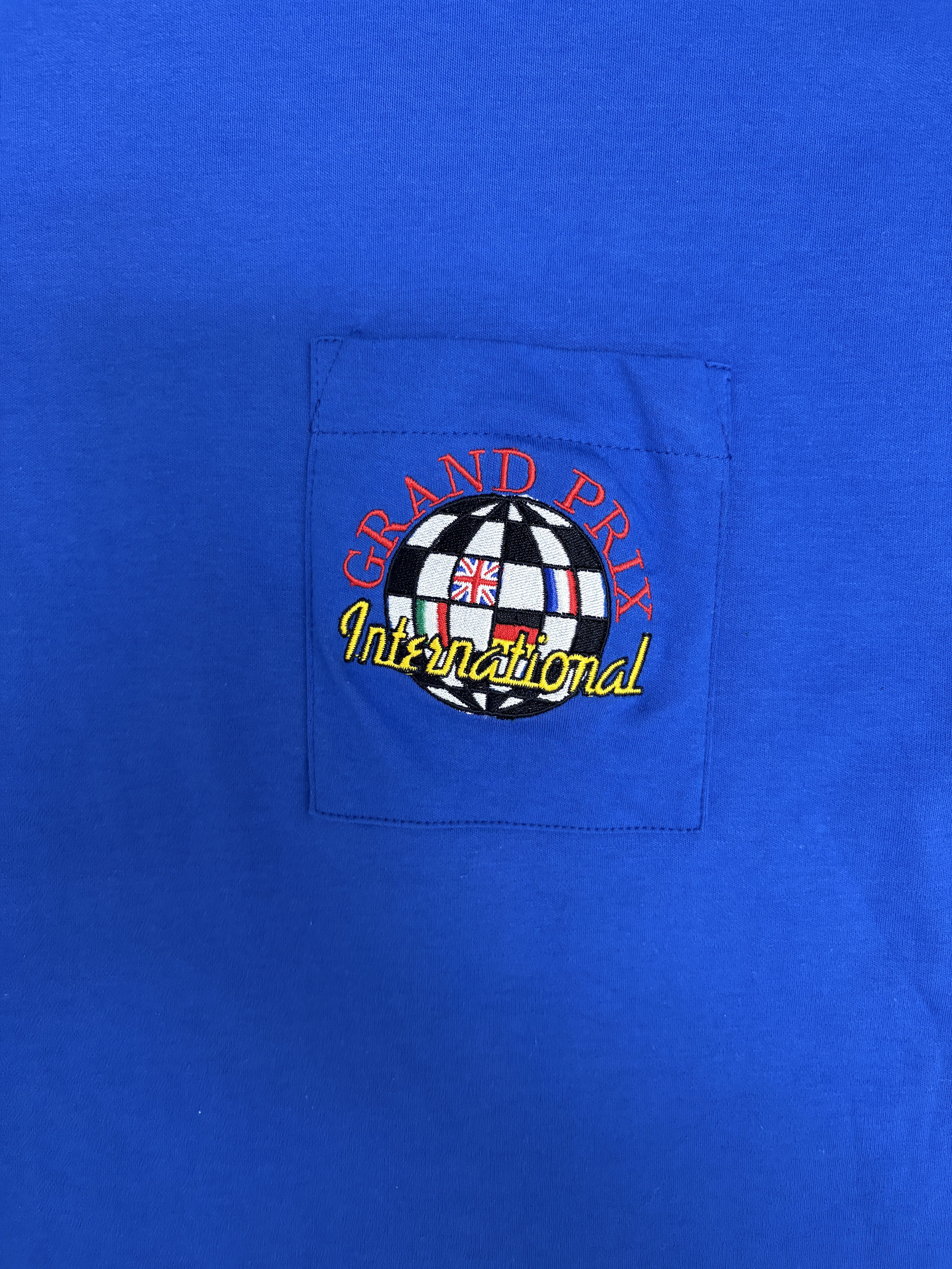 Vintage Grand Prix International Vintage Blue T-Shirt Tee Size US XL / EU 56 / 4 - 2 Thumbnail
