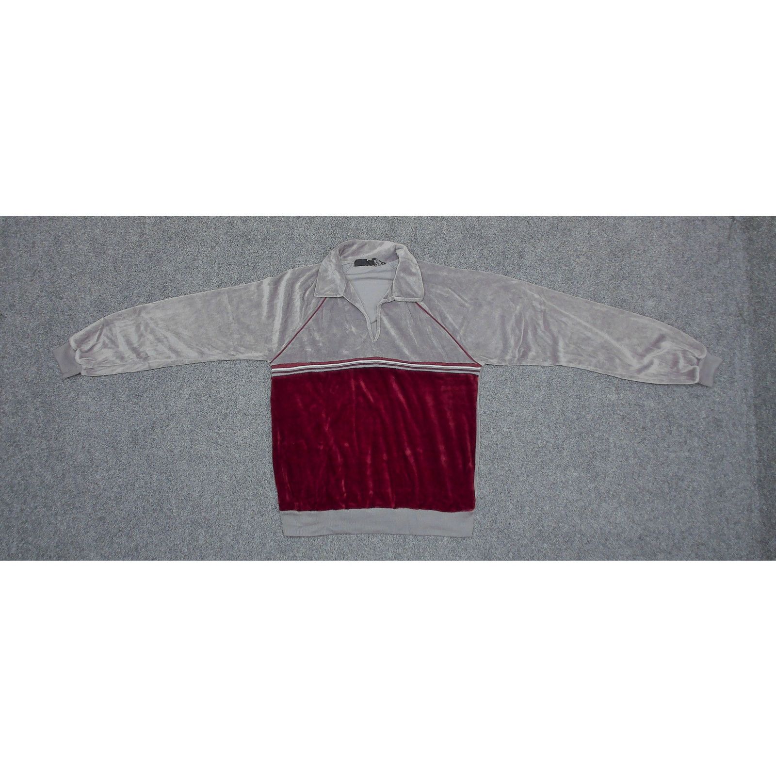 Vintage Vintage / 70s LM Landmark Velour Johnny Collar Sweatshirt Size US M / EU 48-50 / 2 - 5 Thumbnail