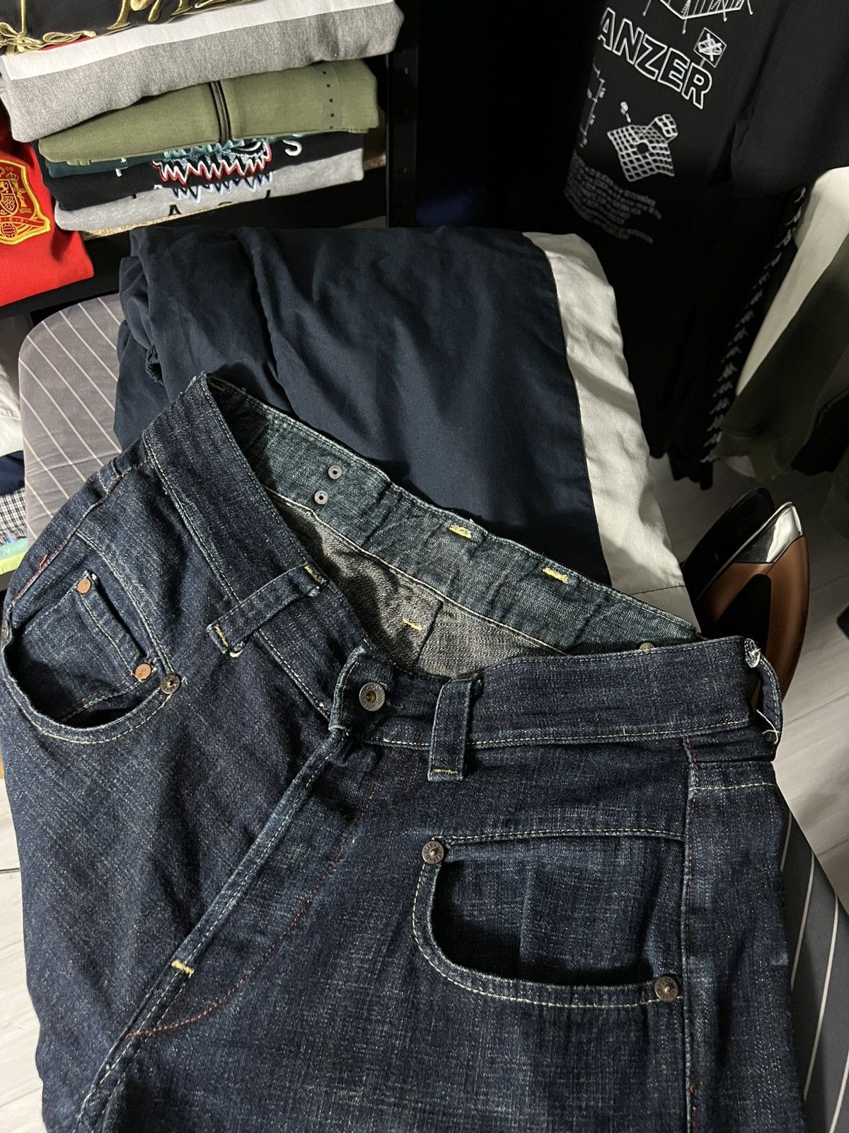 G-Star 👖 G-Star Raw 3301 Vintage Loose Fit Denim Jeans Dark Blue Size US 32 / EU 48 - 12 Thumbnail