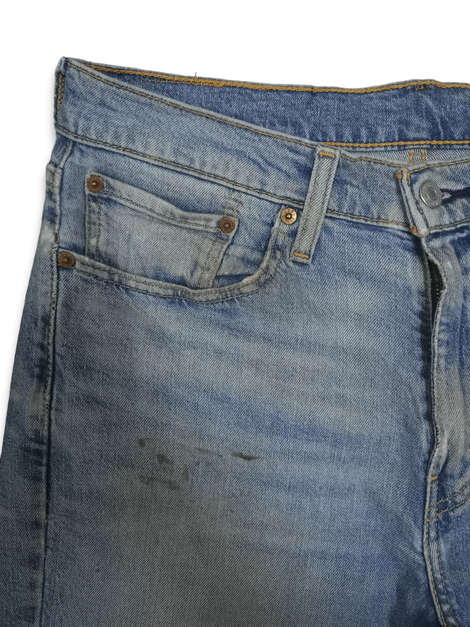 Levi's Vintage Levis 514 Mud Wash Distressed Baggy Jeans 32x31 Size US 32 / EU 48 - 4 Thumbnail