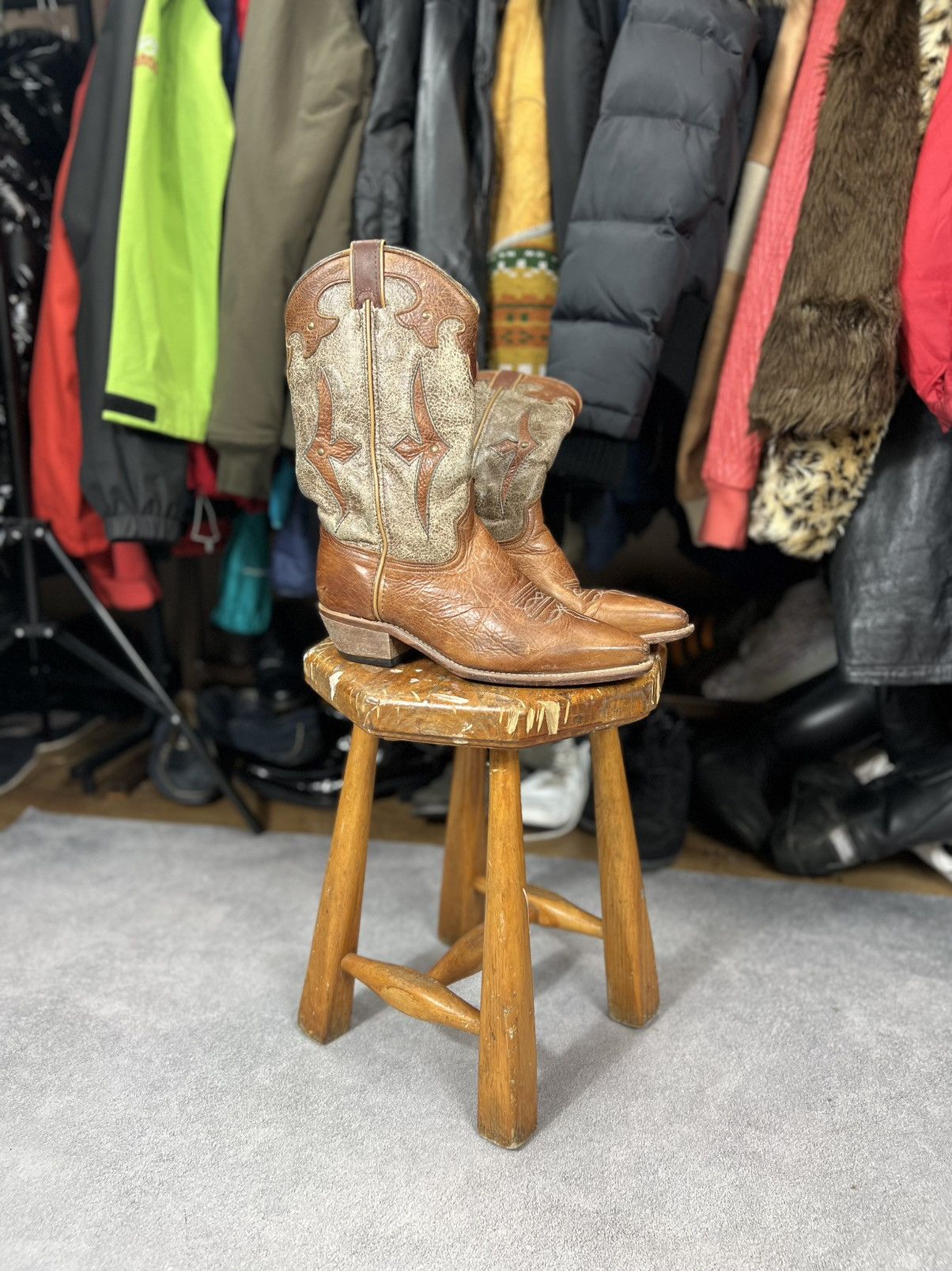 Other MOTO WESTERN GUIDI BUFFALO STYLE LEATHER BOOTS 90s Size US 9 / EU 42 - 1 Thumbnail