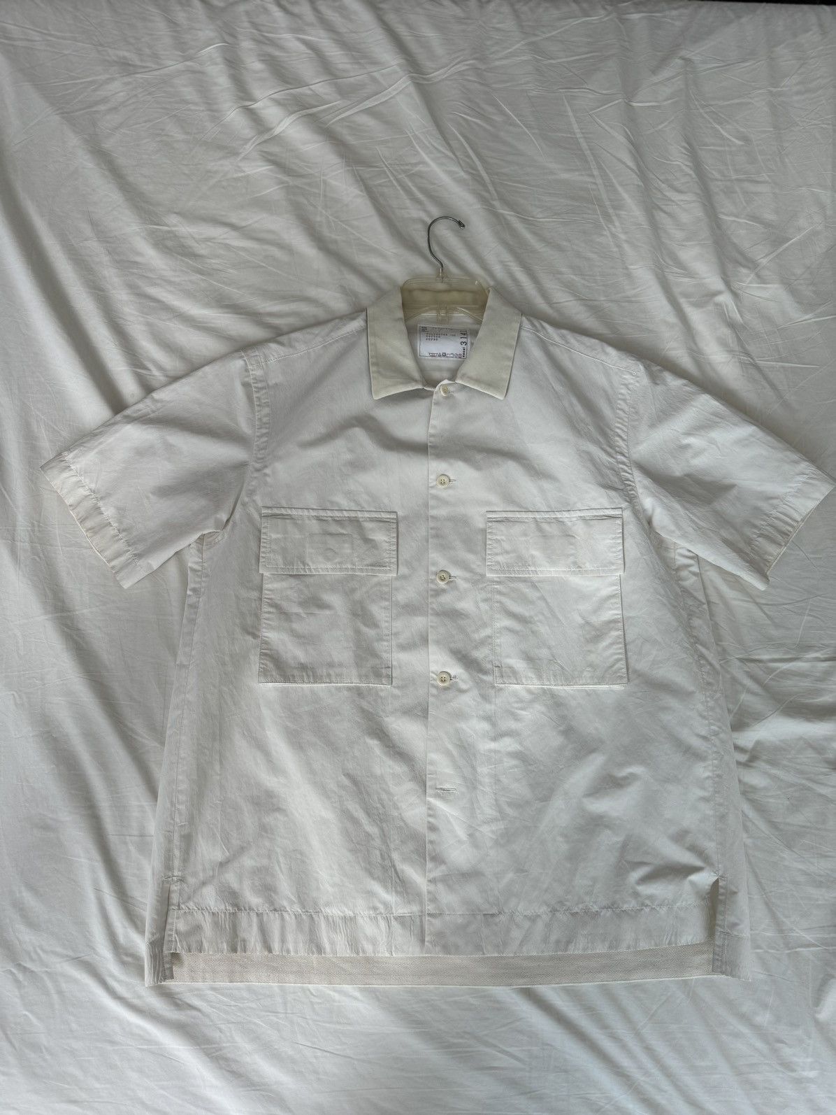 Sacai Sacai White Matte Shirt Size US L / EU 52-54 / 3 - 2 Thumbnail