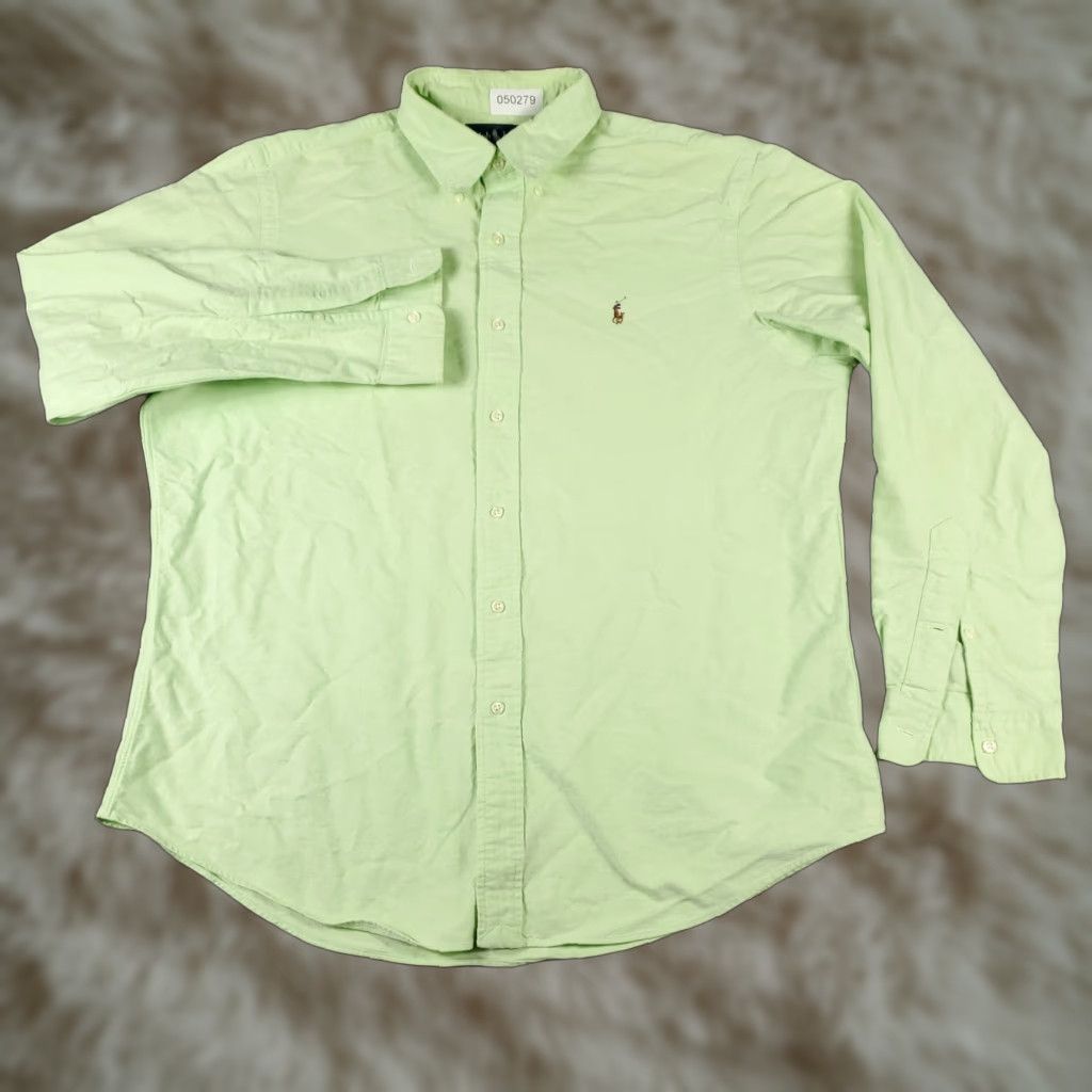 Ralph Lauren Ralph Lauren Shirt Mens XL Green Pony Button-Up Long Sleeve Casual Classic 90s Preppy Mensed Size US XL / EU 56 / 4 - 1 Thumbnail
