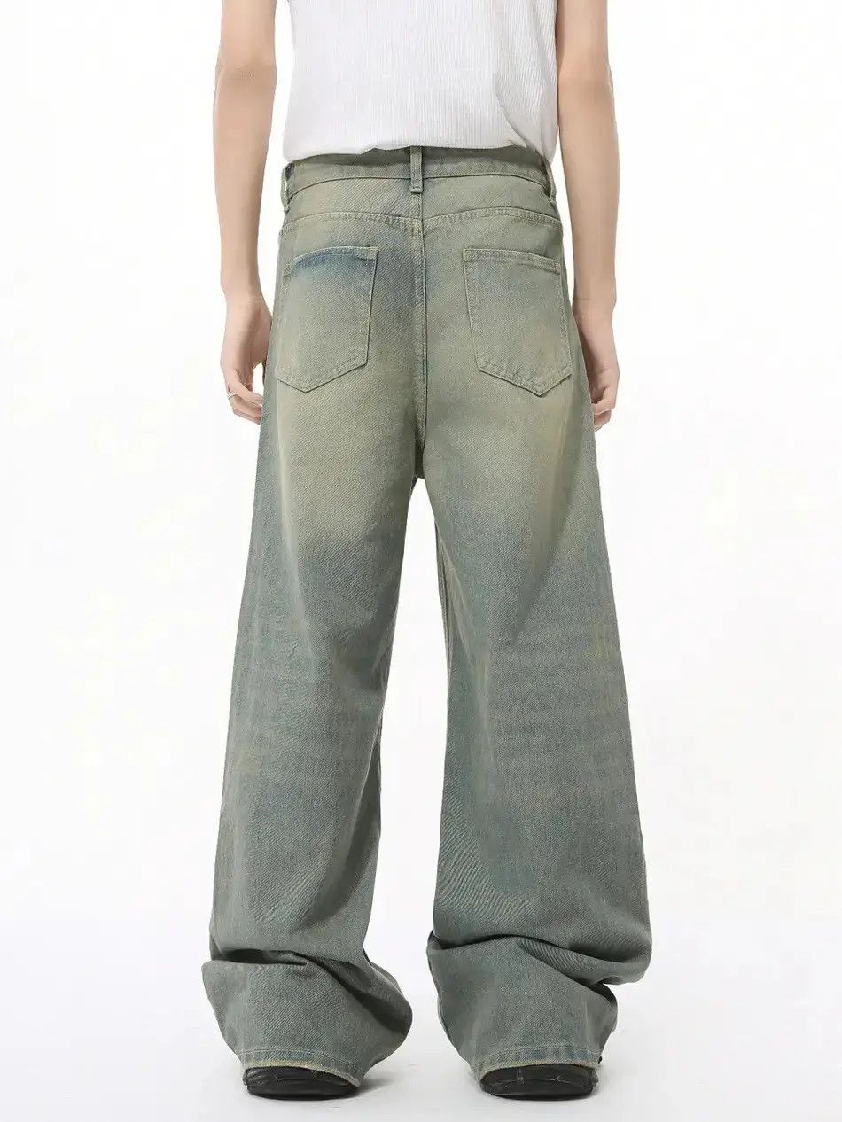 Japanese Brand Retro loose straight leg wide leg jeans Size US 32 / EU 48 - 4 Thumbnail