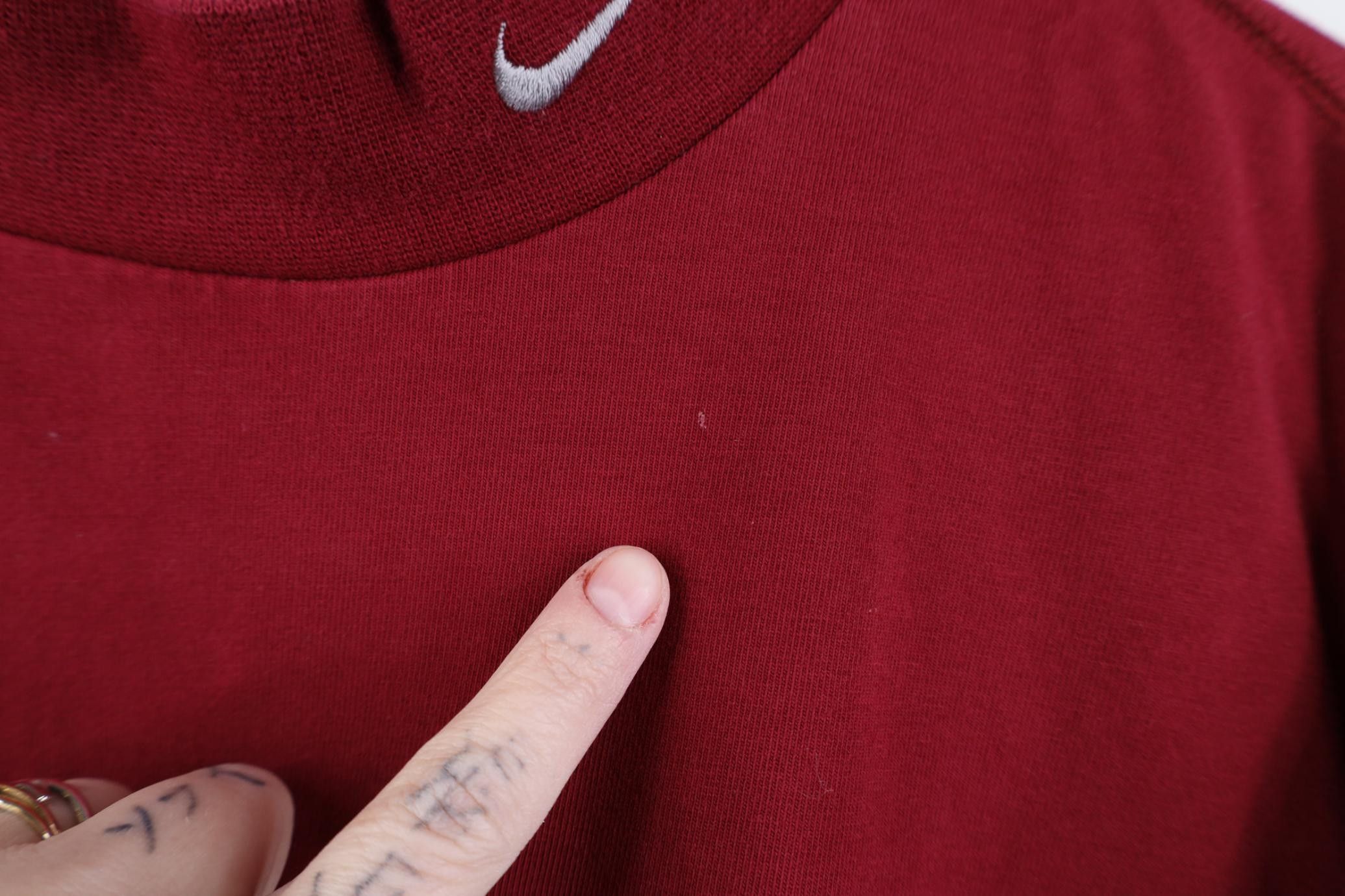 Nike Vintage Y2K Nike Travis Mini Swoosh Mock Neck T-Shirt Red Size US L / EU 52-54 / 3 - 5 Thumbnail
