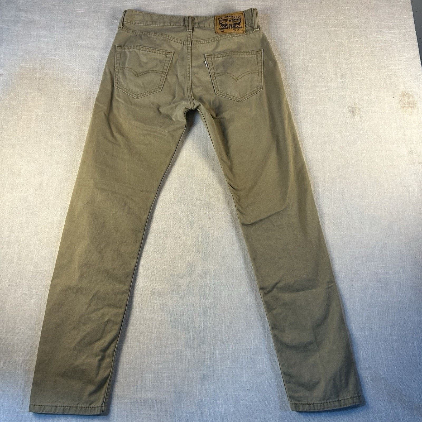 Levi's Levi's 508 Tapered Khaki 100% Cotton Pants Men's Size 29x32 Size US 29 - 6 Thumbnail