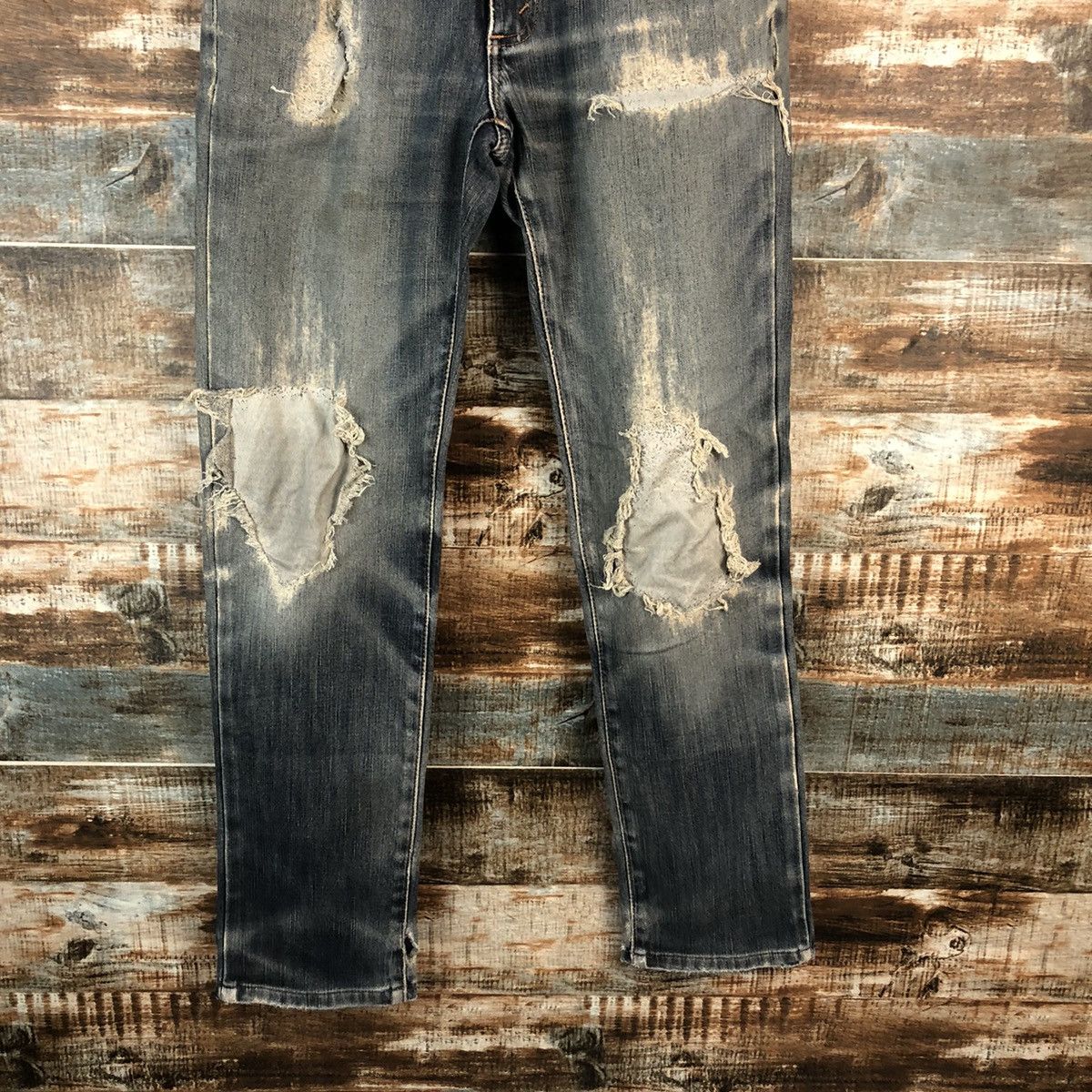 Edwin Edwin Blue Distressed ripped Denim Pants #A1440 Size US 29 - 6 Thumbnail
