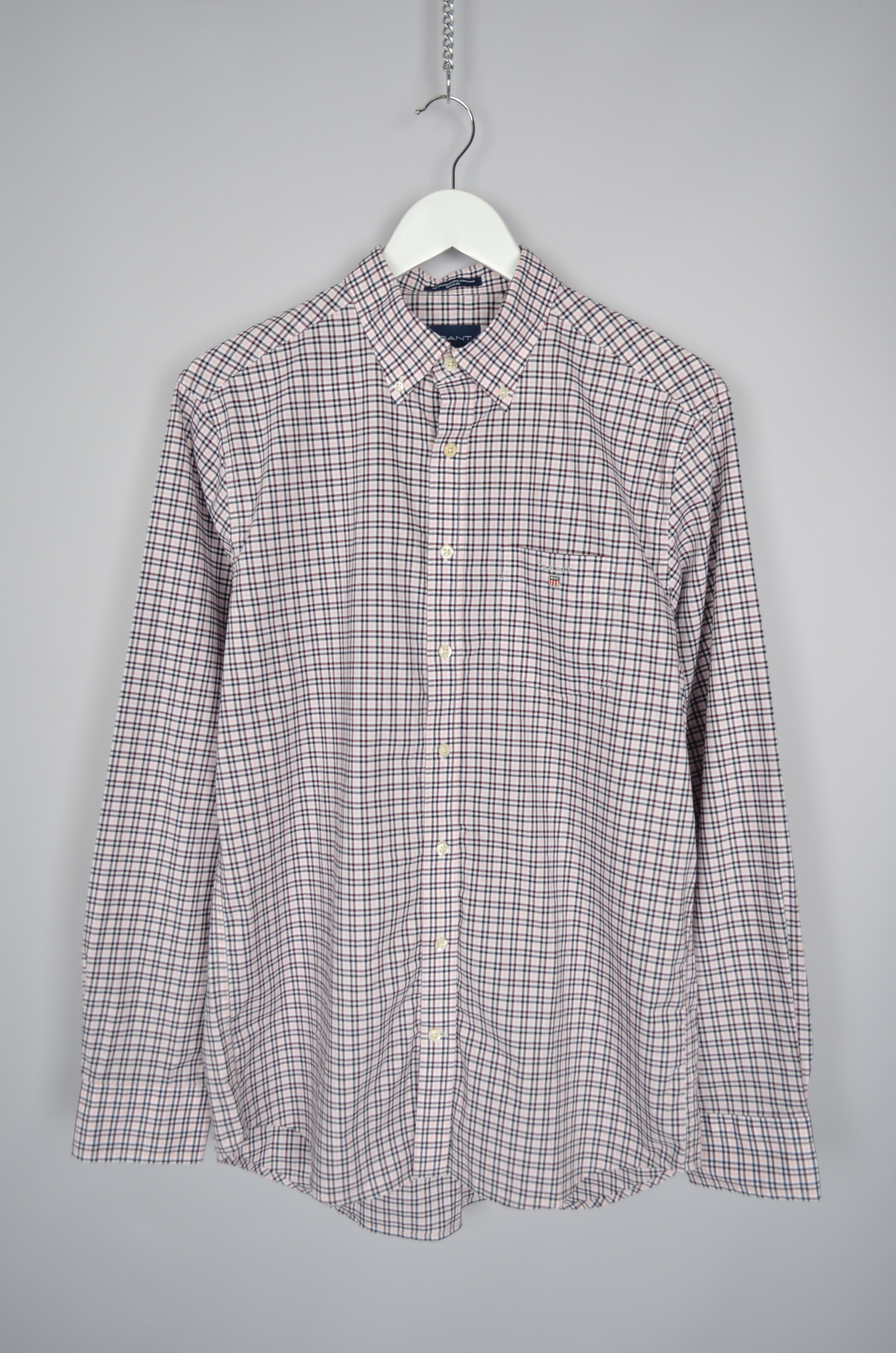 Designer × Gant GANT White Pink Check Shirt Gingham Regular Size M Size US M / EU 48-50 / 2 - 1 Thumbnail