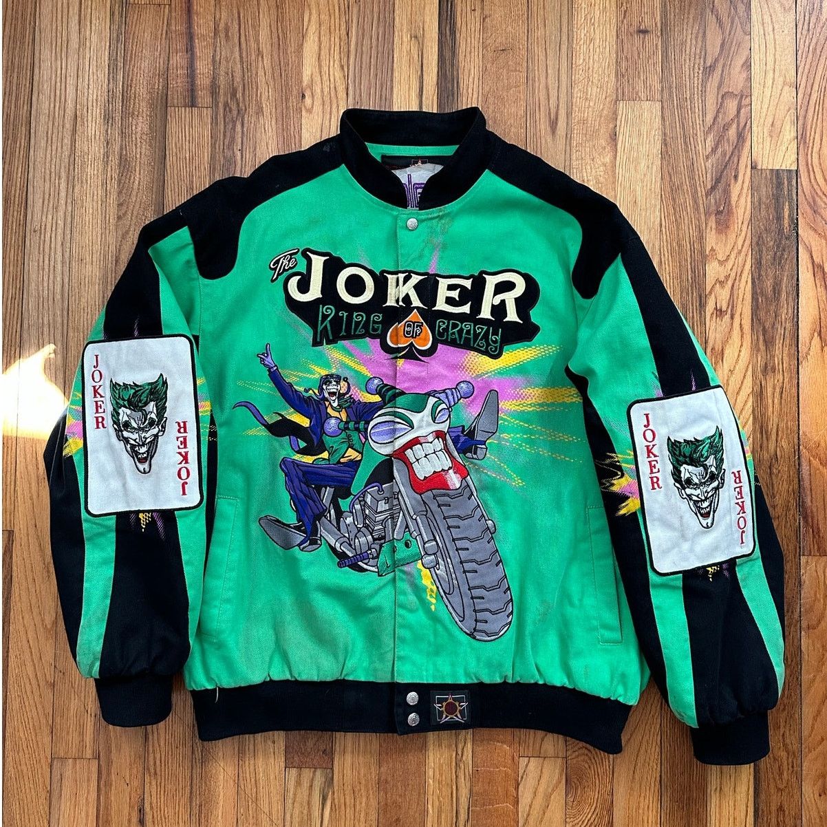 DC Comics × JH Design RARE Vintage JH Design The Joker Racing Jacket Batman XL Size US XL / EU 56 / 4 - 1 Thumbnail