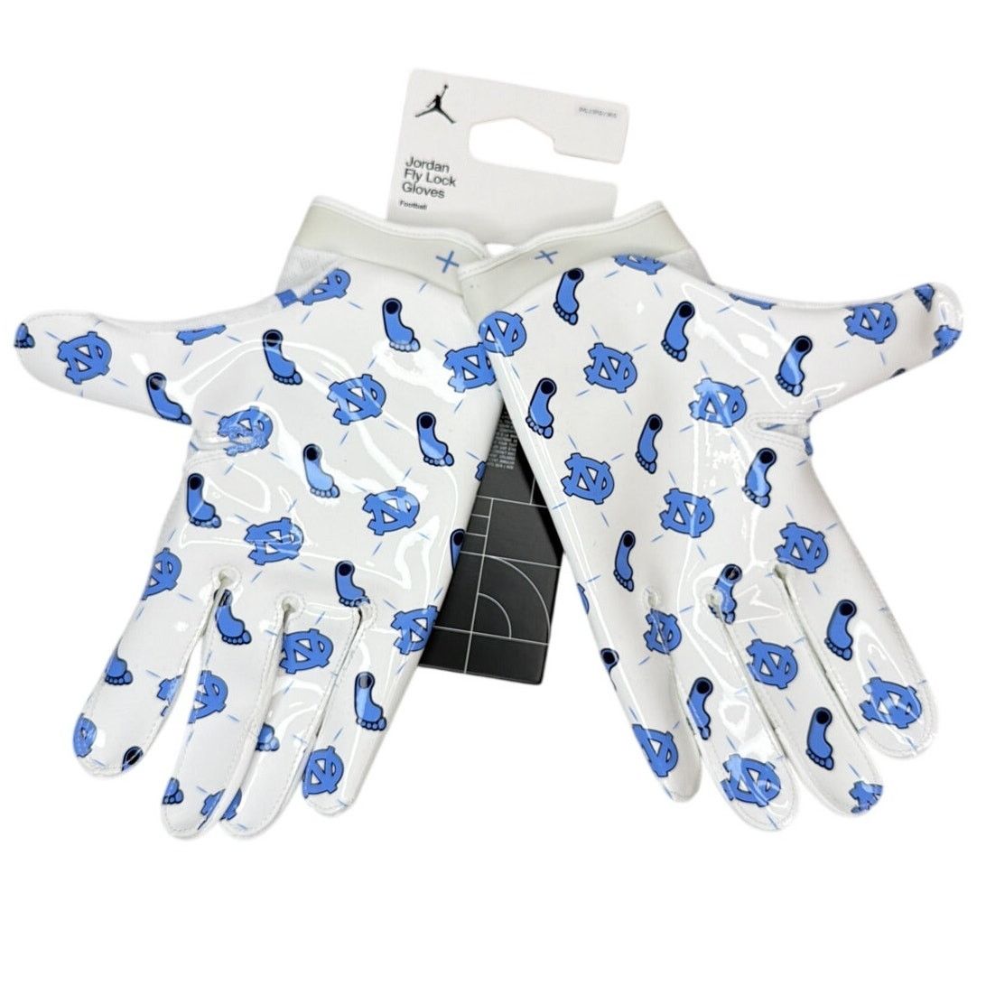 Jordan Brand Nike Jordan UNC Tar Heels Team Issue Fly Lock Gloves Sz 3XL Size ONE SIZE - 2 Thumbnail