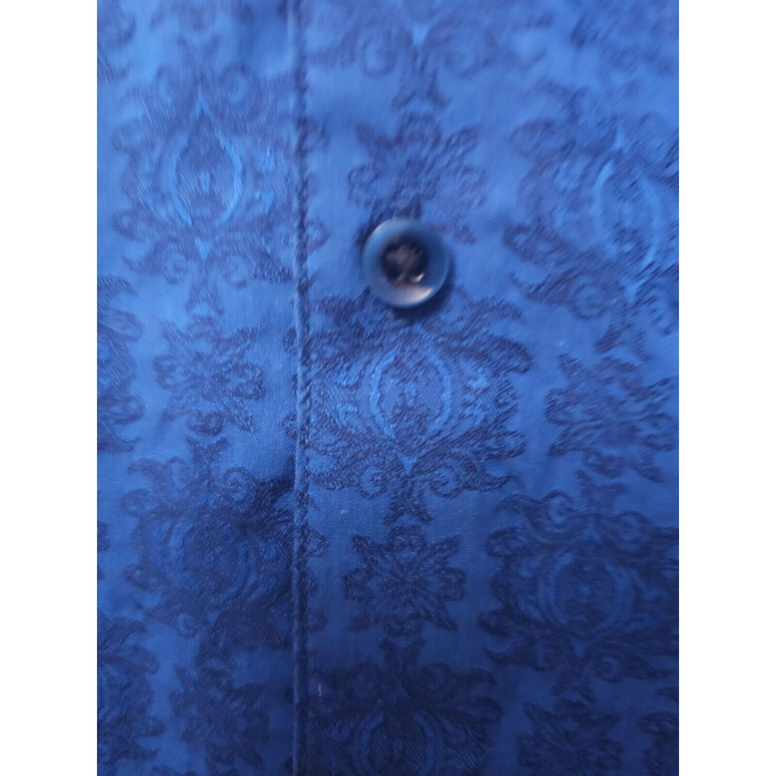 Robert Graham Robert Graham Cullen Jacquard Shirt Button Up Flip Cuff Size US XL / EU 56 / 4 - 7 Thumbnail