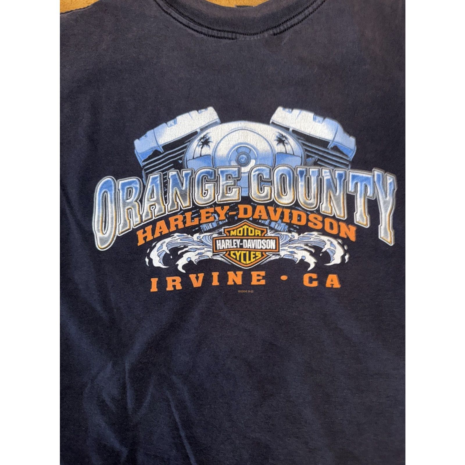Harley Davidson VINTAGE Harley-Davidson Orange County T-Shirt Men XL Black 90s Irvine CA 22x29 Size US XL / EU 56 / 4 - 2 Thumbnail